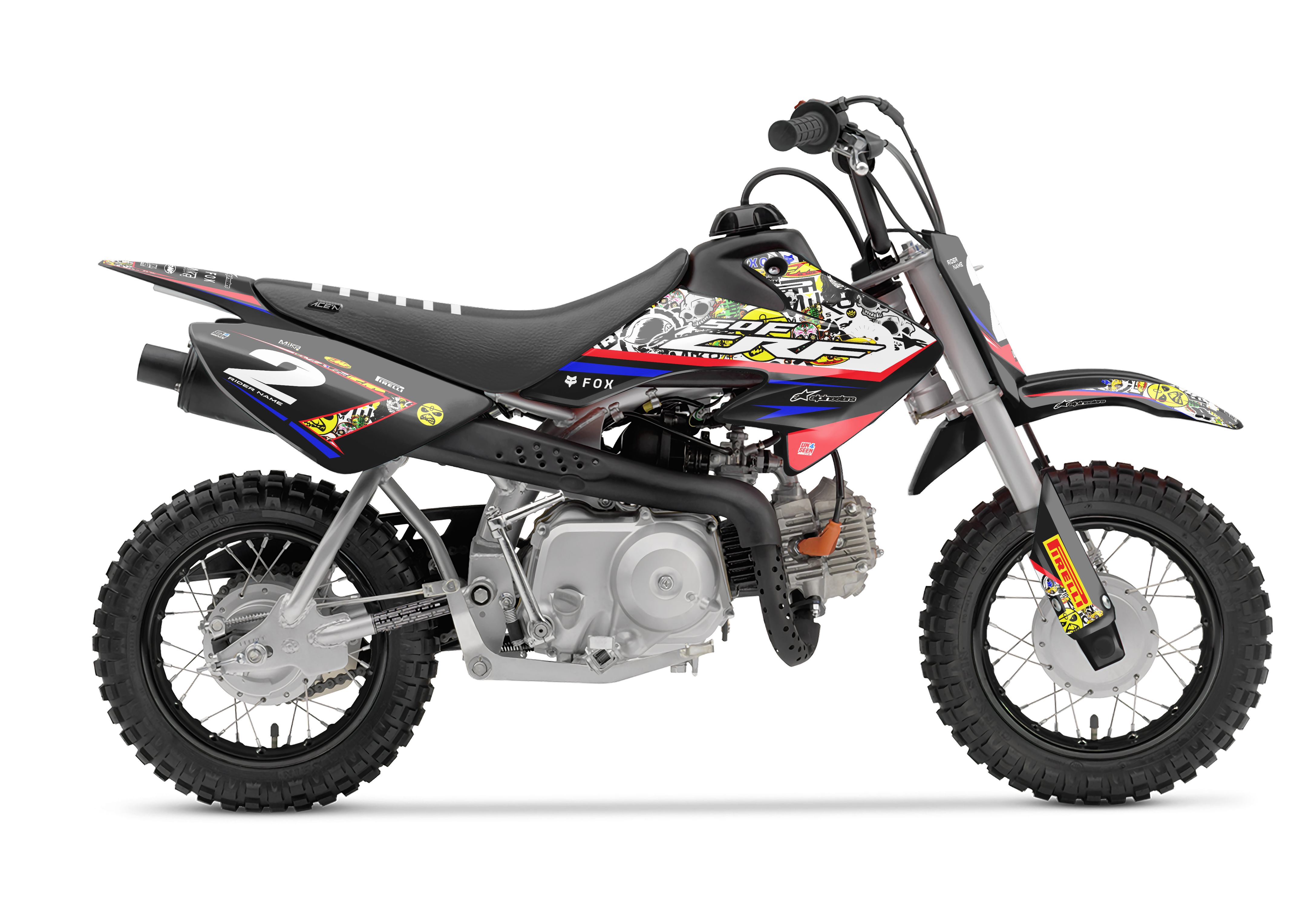 Crf50 Graphics Kit - Sticker Bomb Red