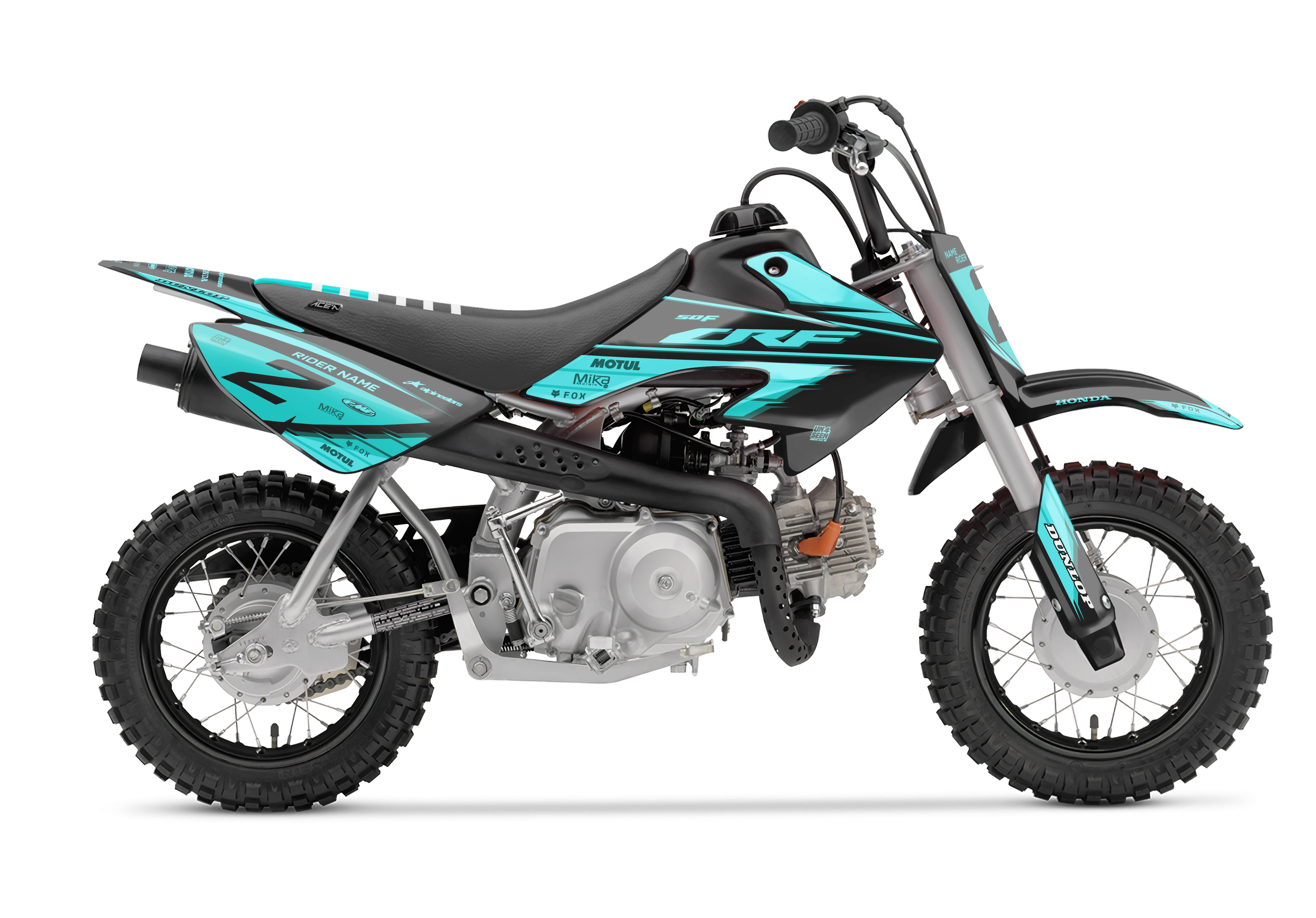 Crf50 Graphics Kit - Wings Aqua