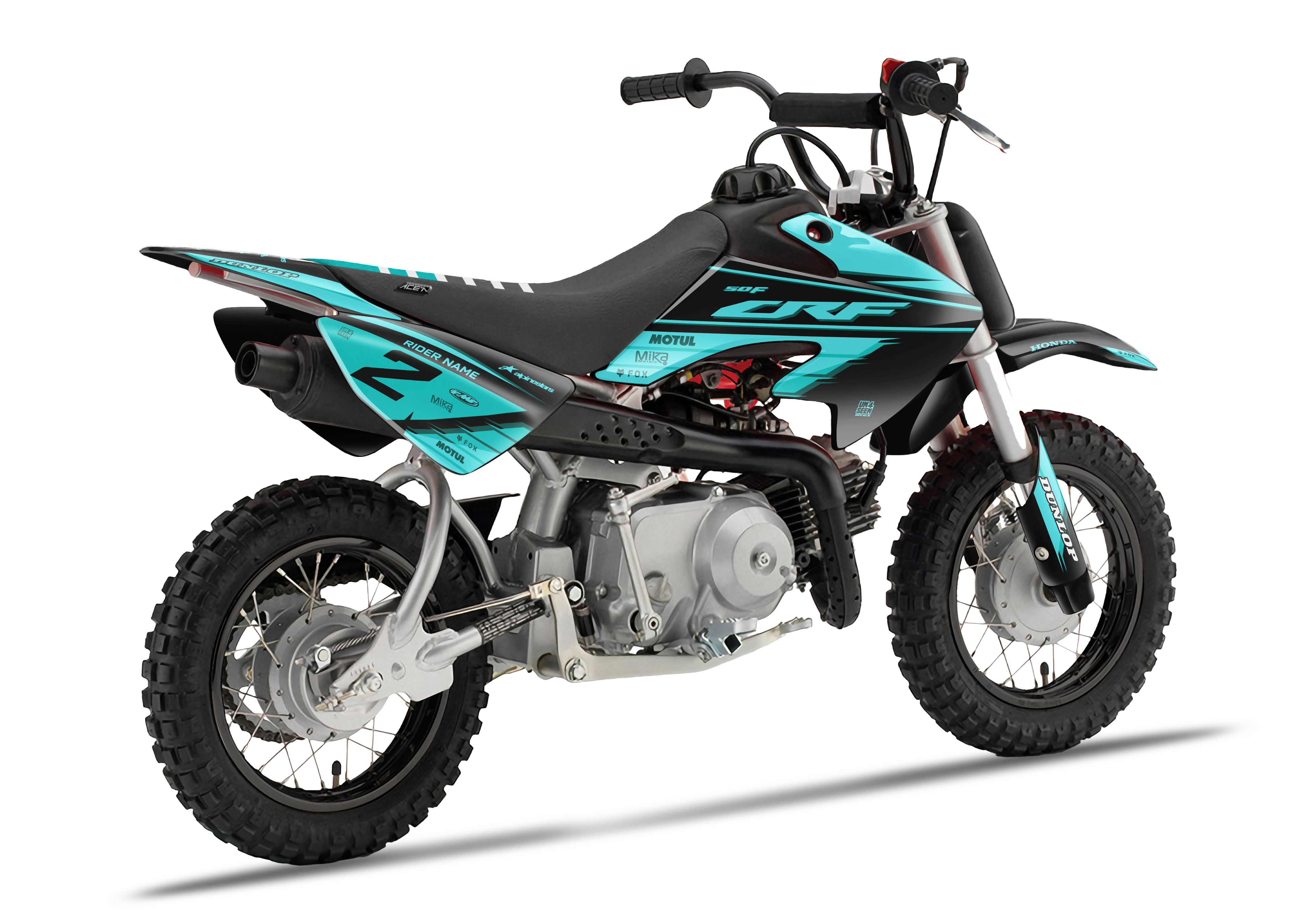 Crf50 Graphics Kit - Wings Aqua