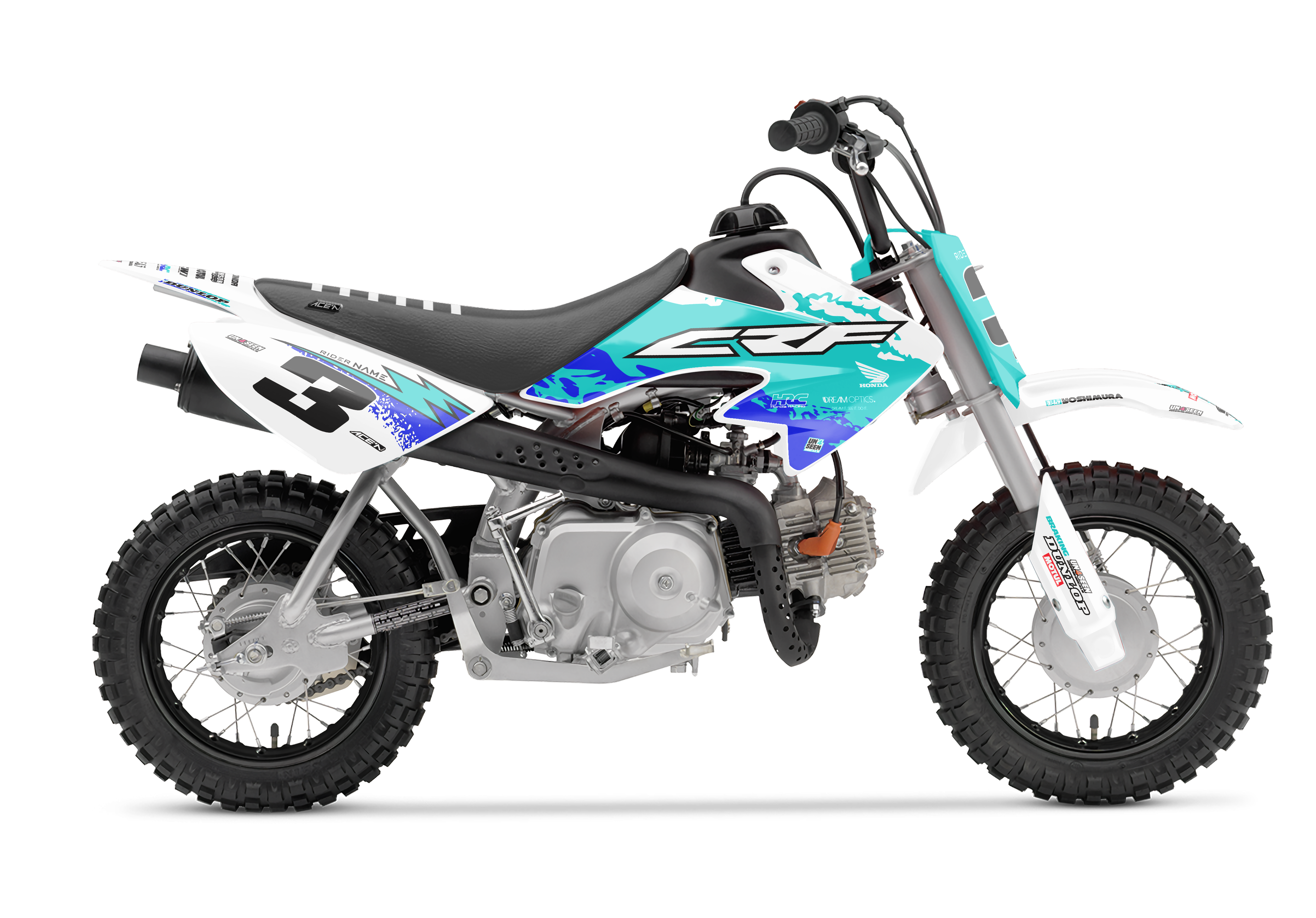 Crf50 Graphics Kit - Hazzy Aqua