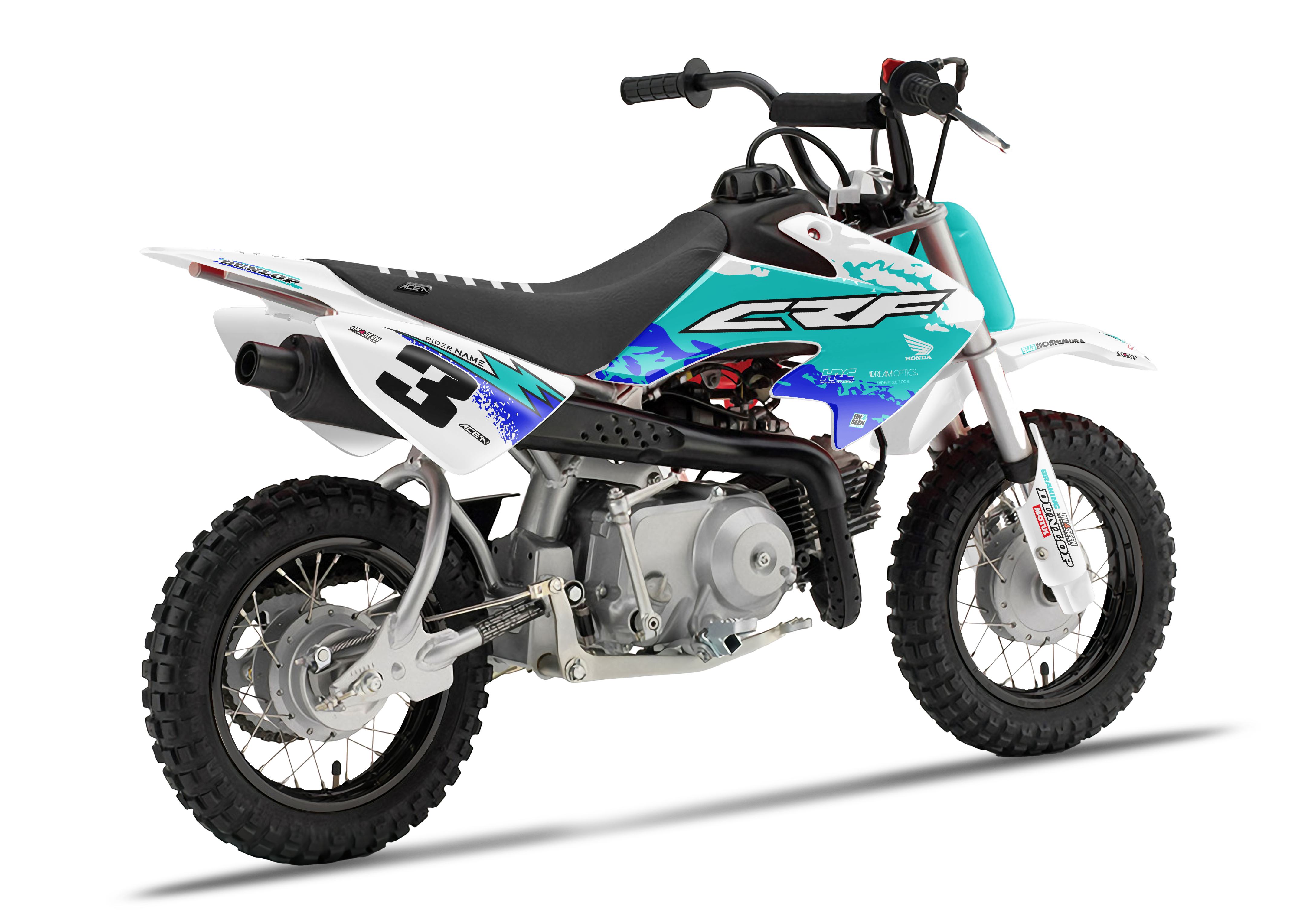 Crf50 Graphics Kit - Hazzy Aqua