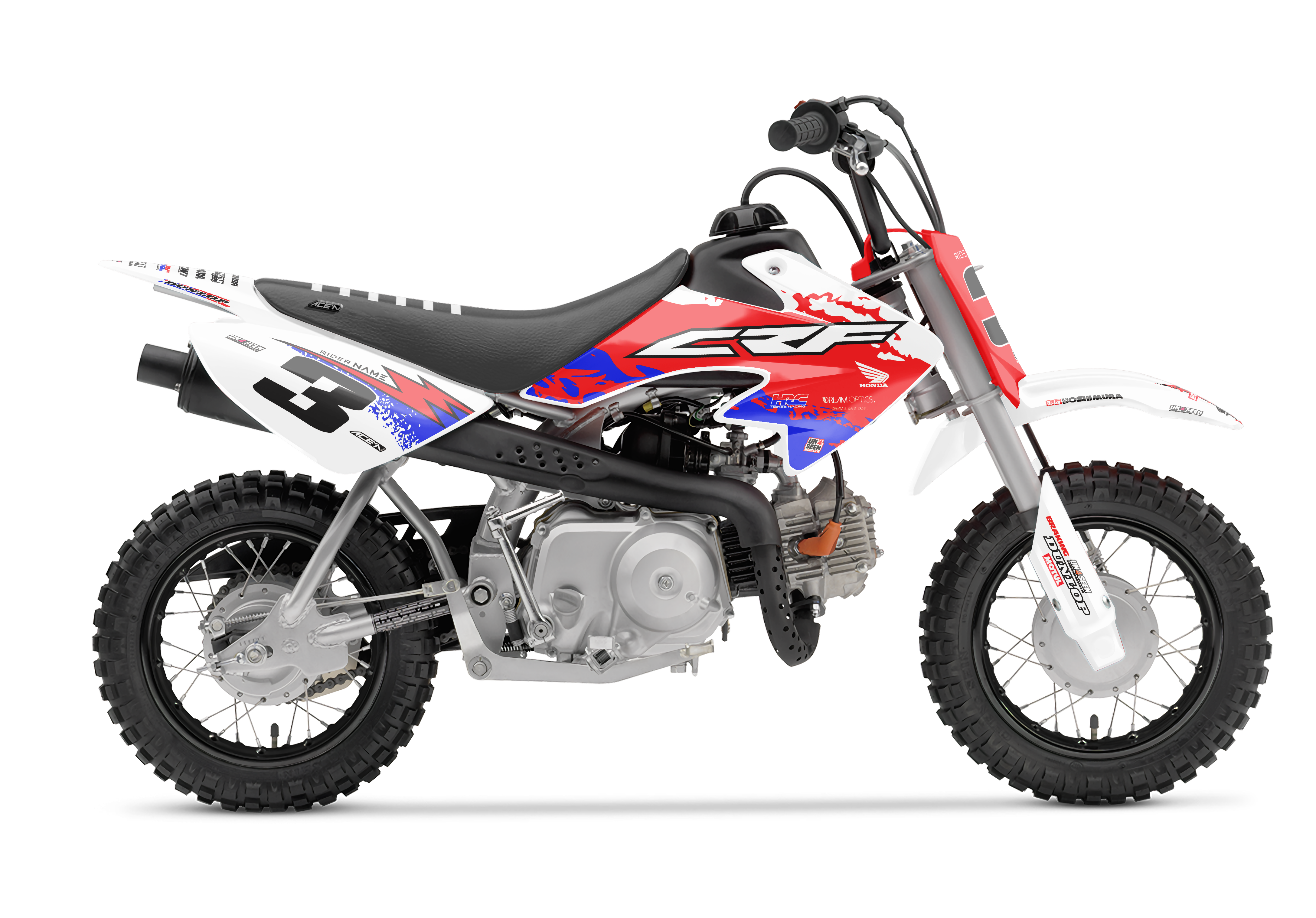 Crf50 Graphics Kit - Hazzy Red