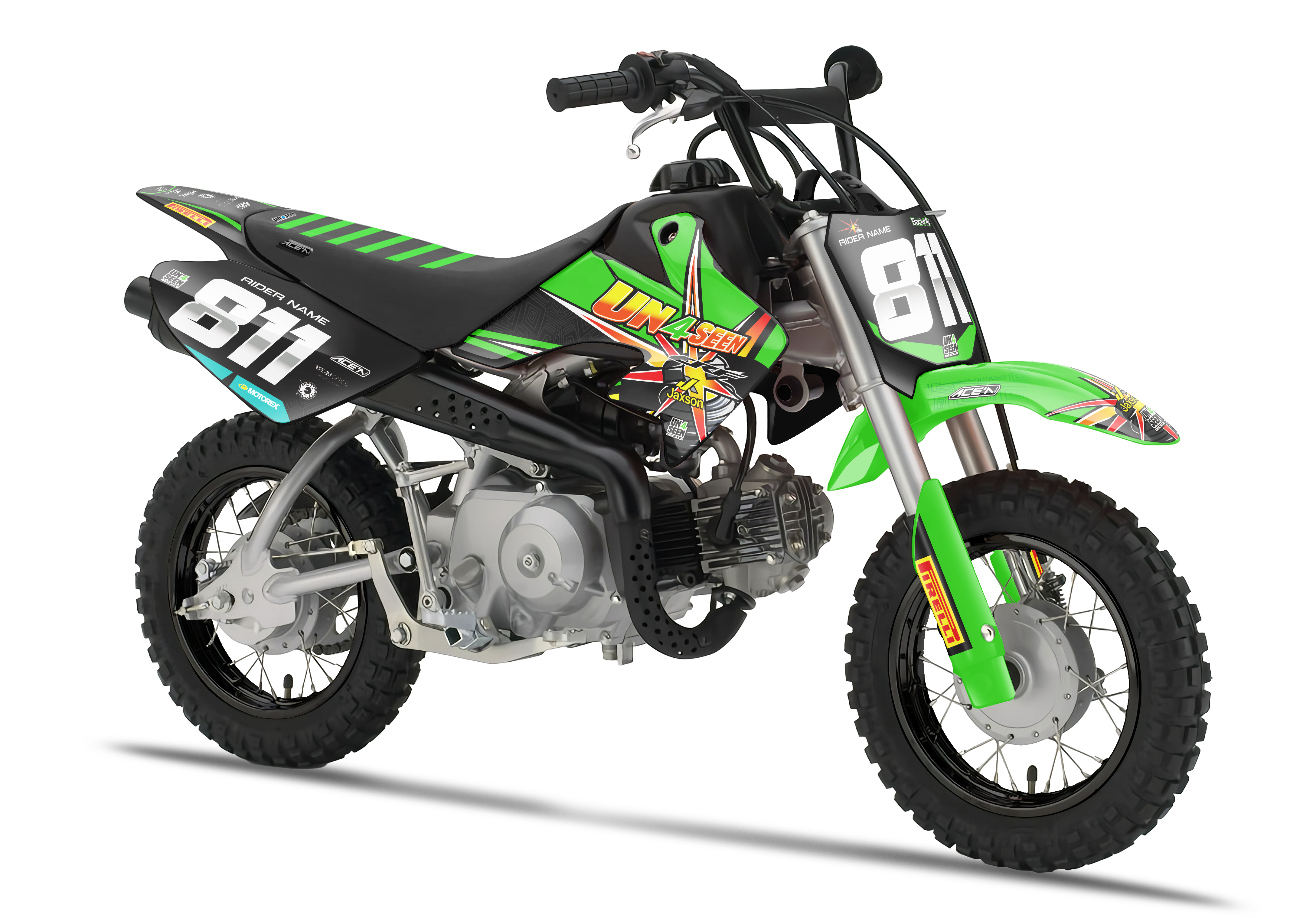 Crf50 Graphics Kit - Splitfire 2 Green