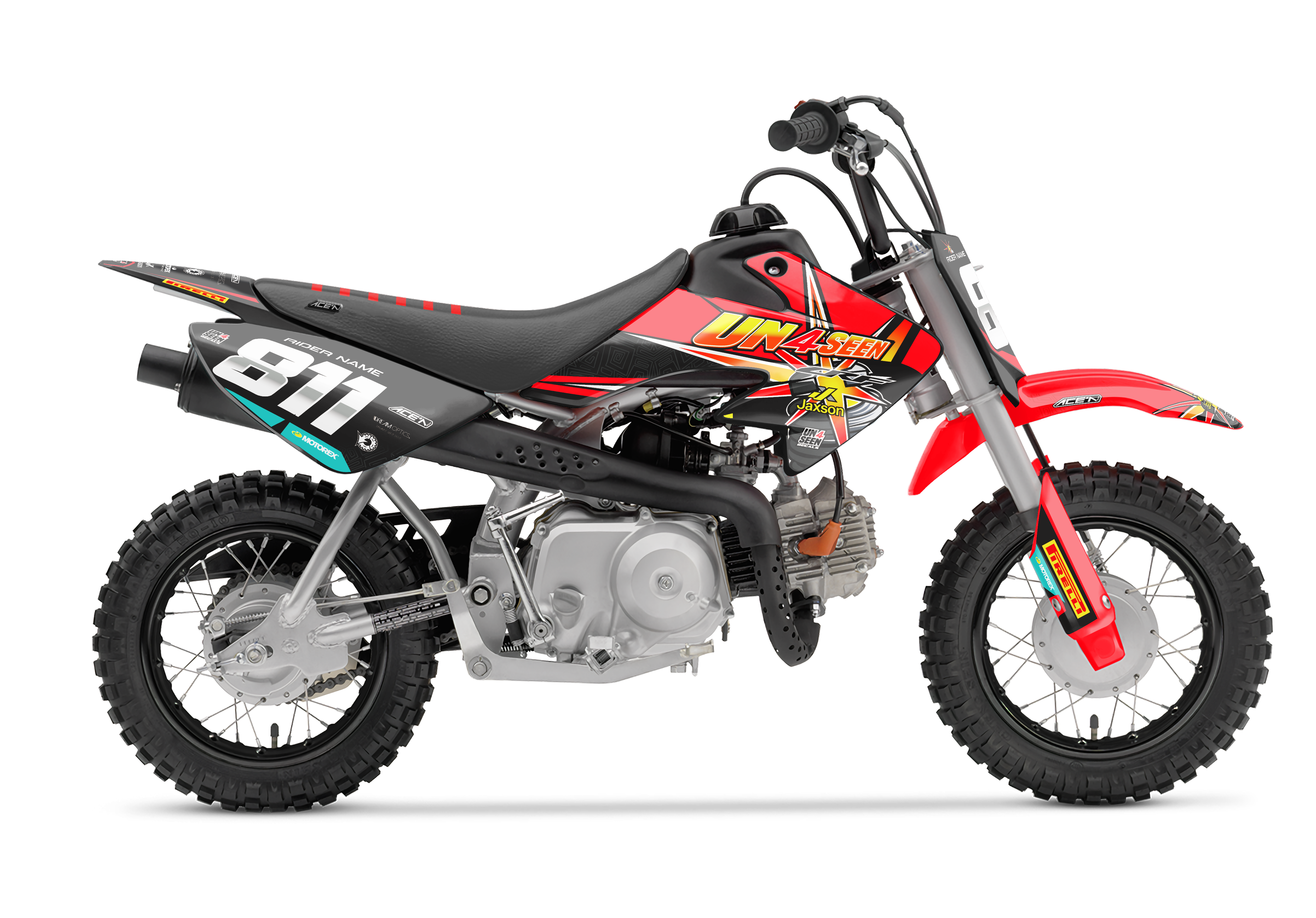 Crf50 Graphics Kit - Splitfire 2 Red
