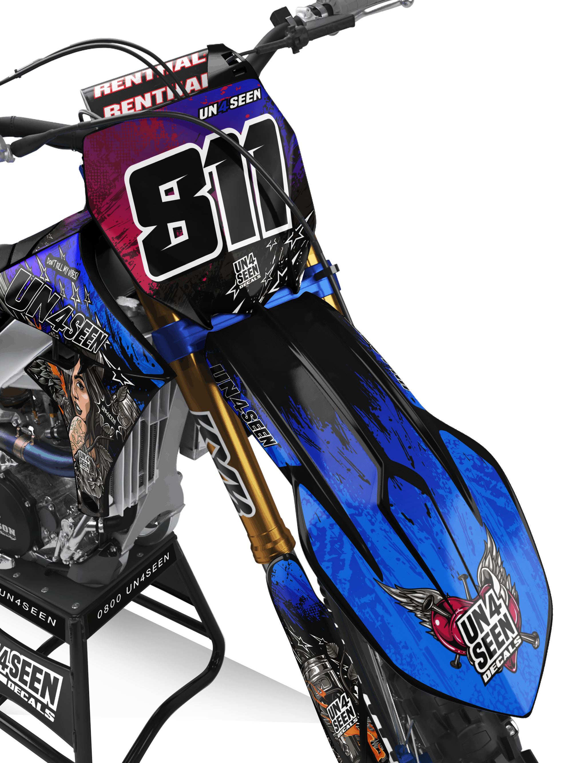 Yamaha Crank  Graphics Kit -  Heart's aren't Playgrounds