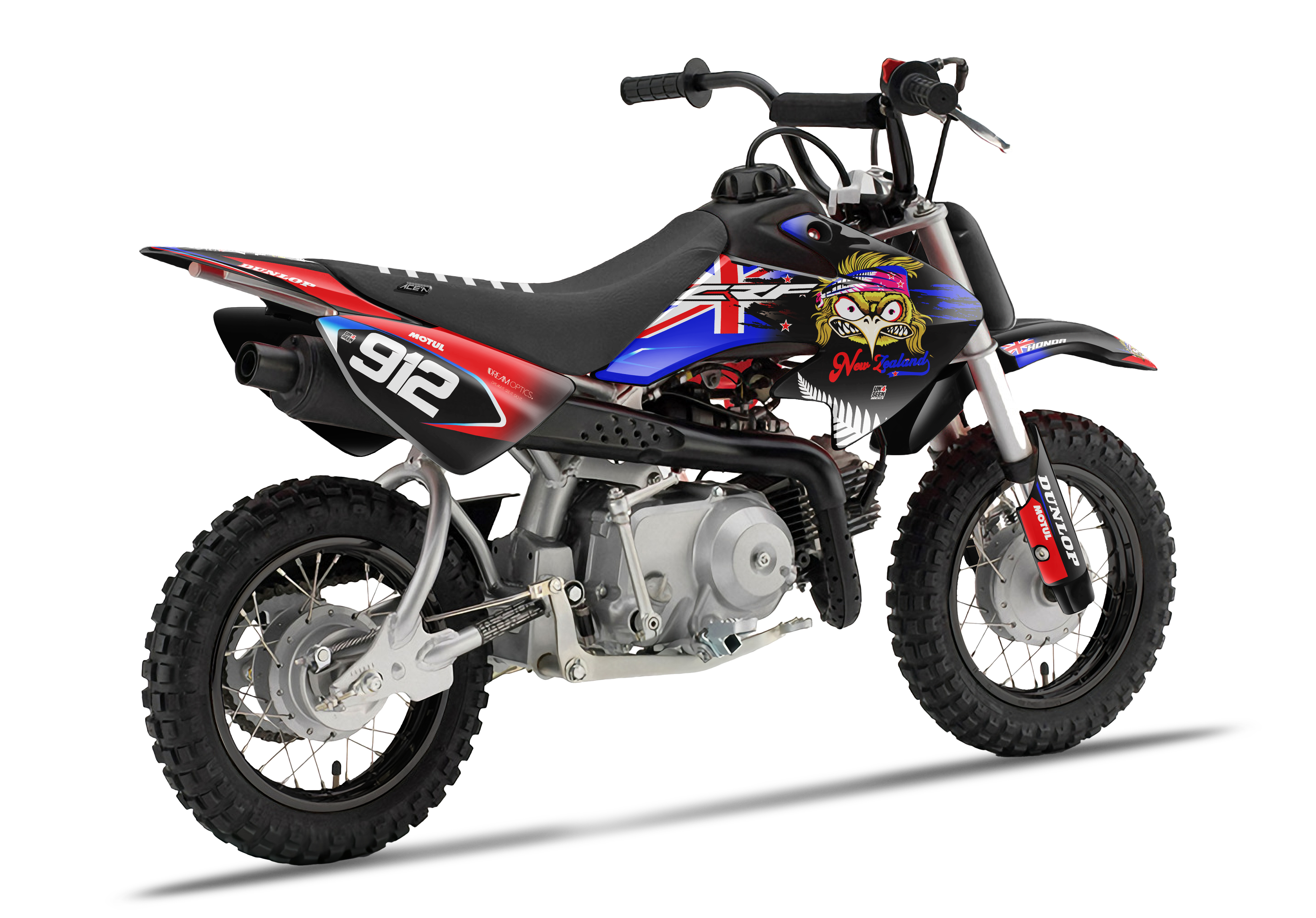 Honda Crf50 Graphics Kit - Angry Kiwi