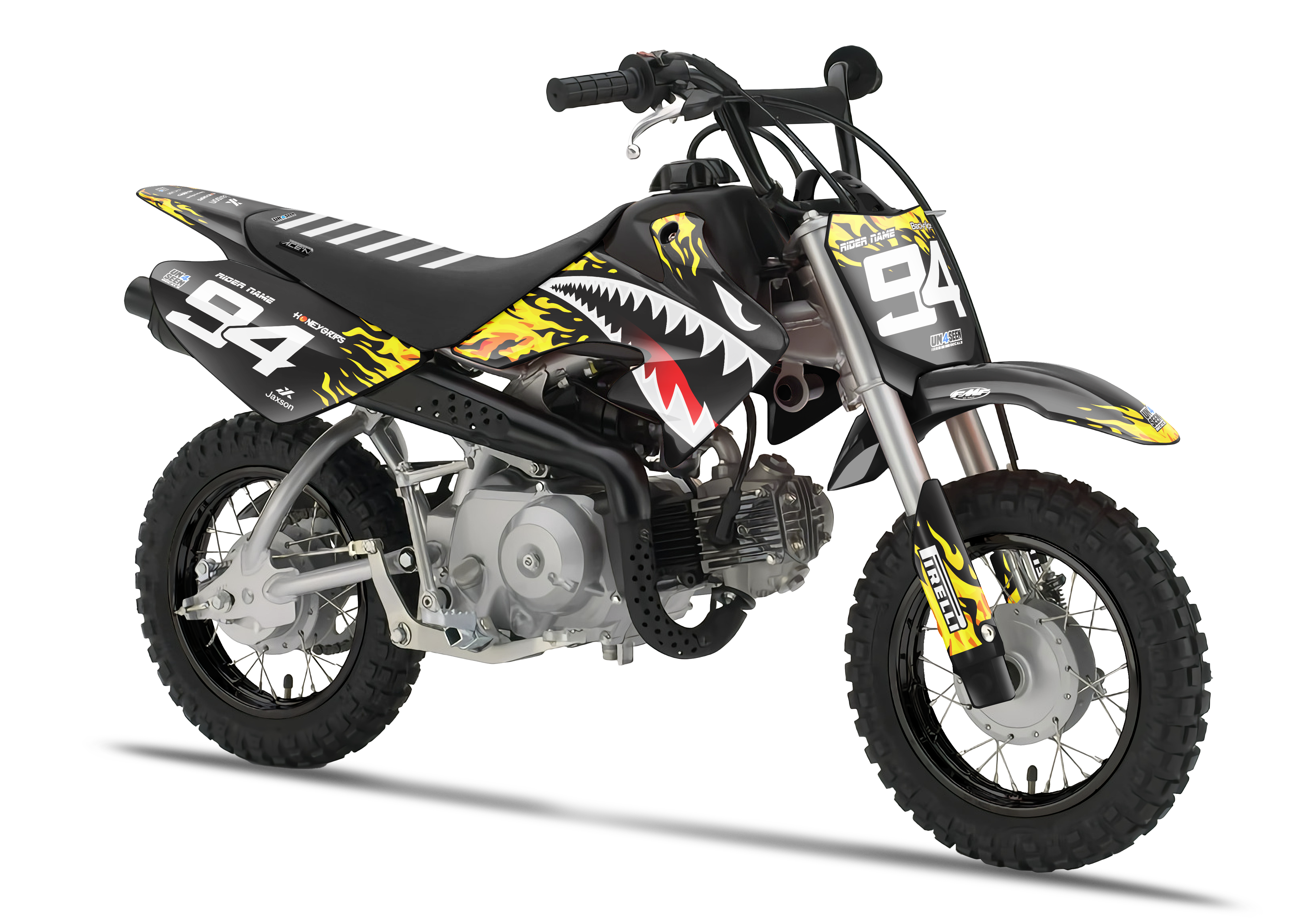 Crf50 Graphics Kit - Sharkdog Yellow
