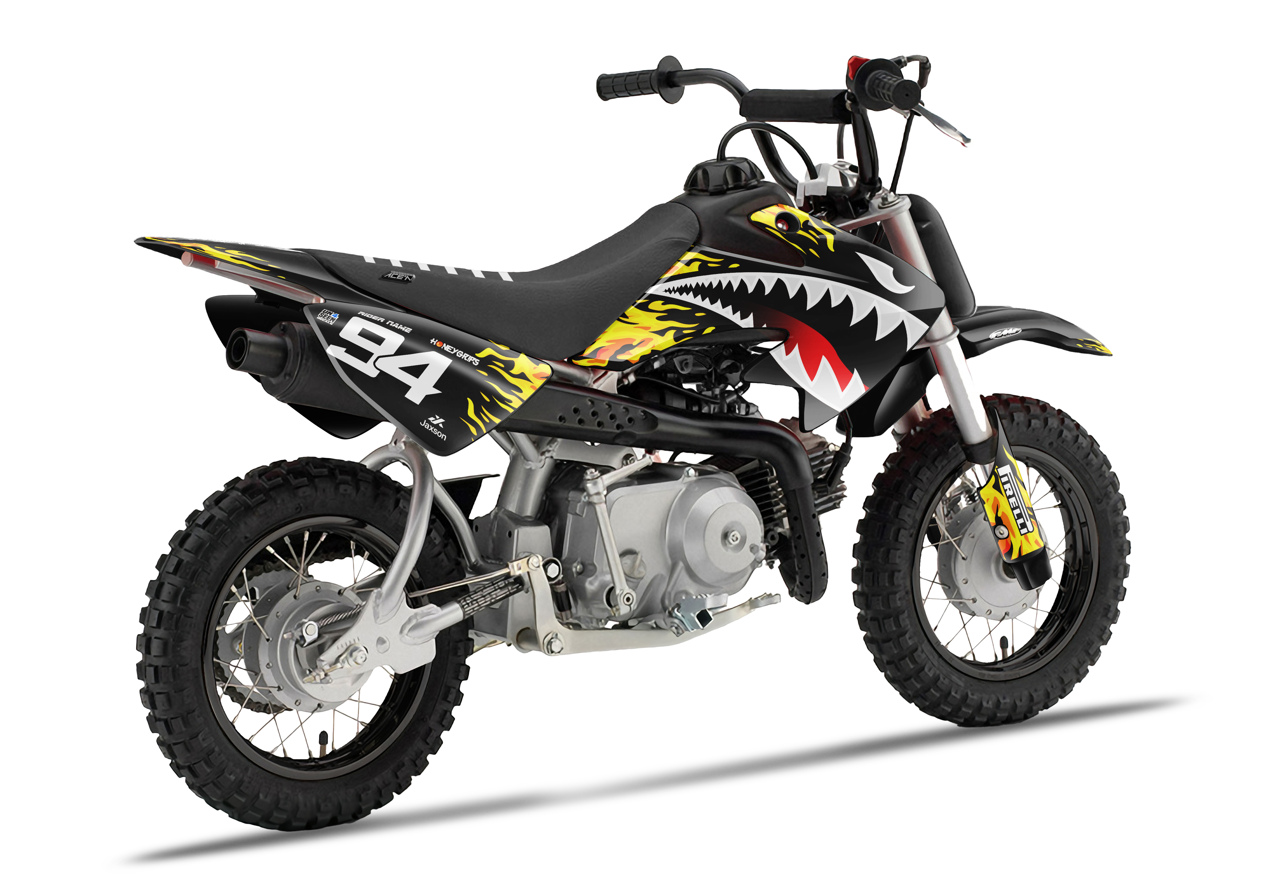 Crf50 Graphics Kit - Sharkdog Yellow