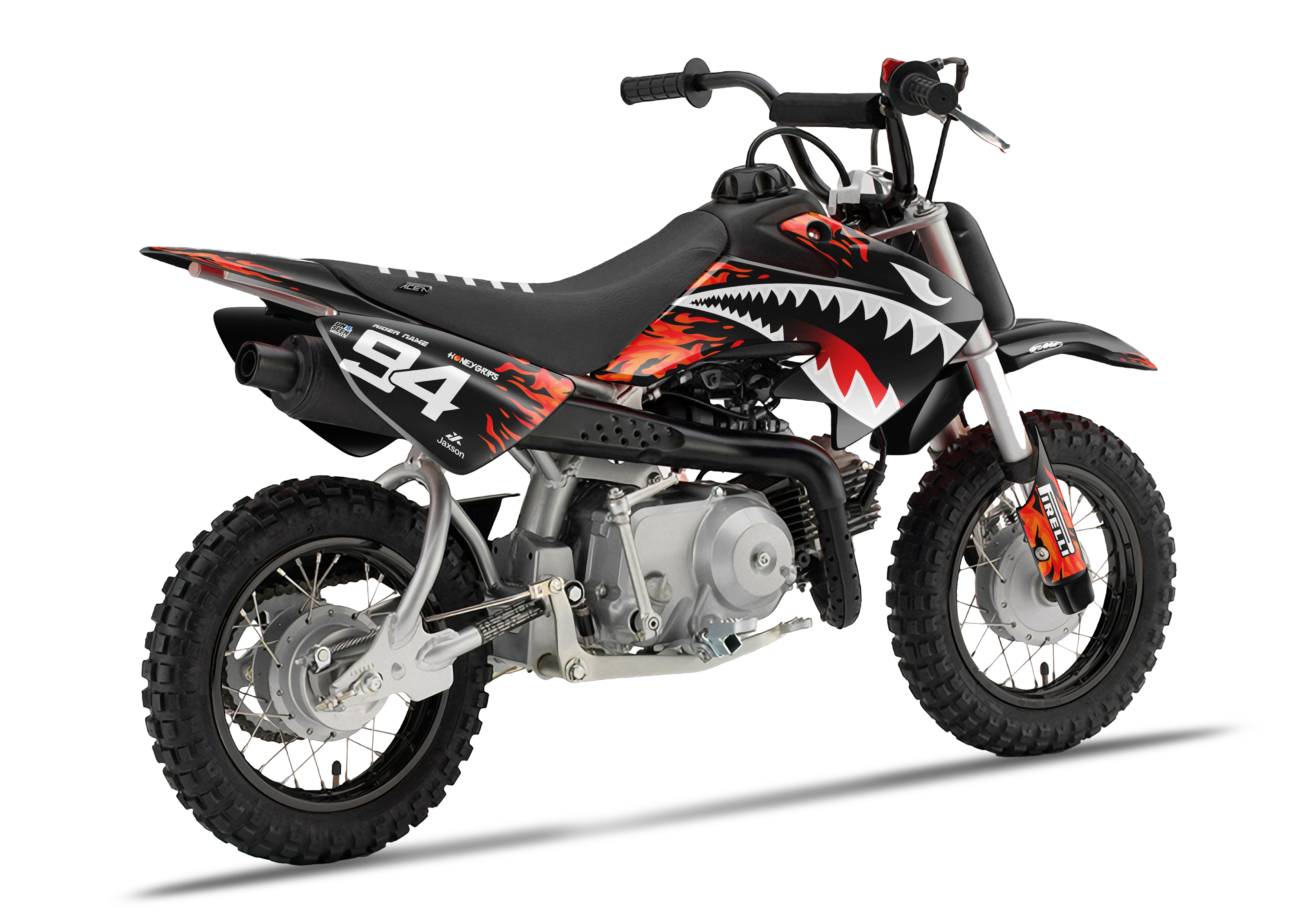 Crf50 Graphics Kit - Sharkdog Red