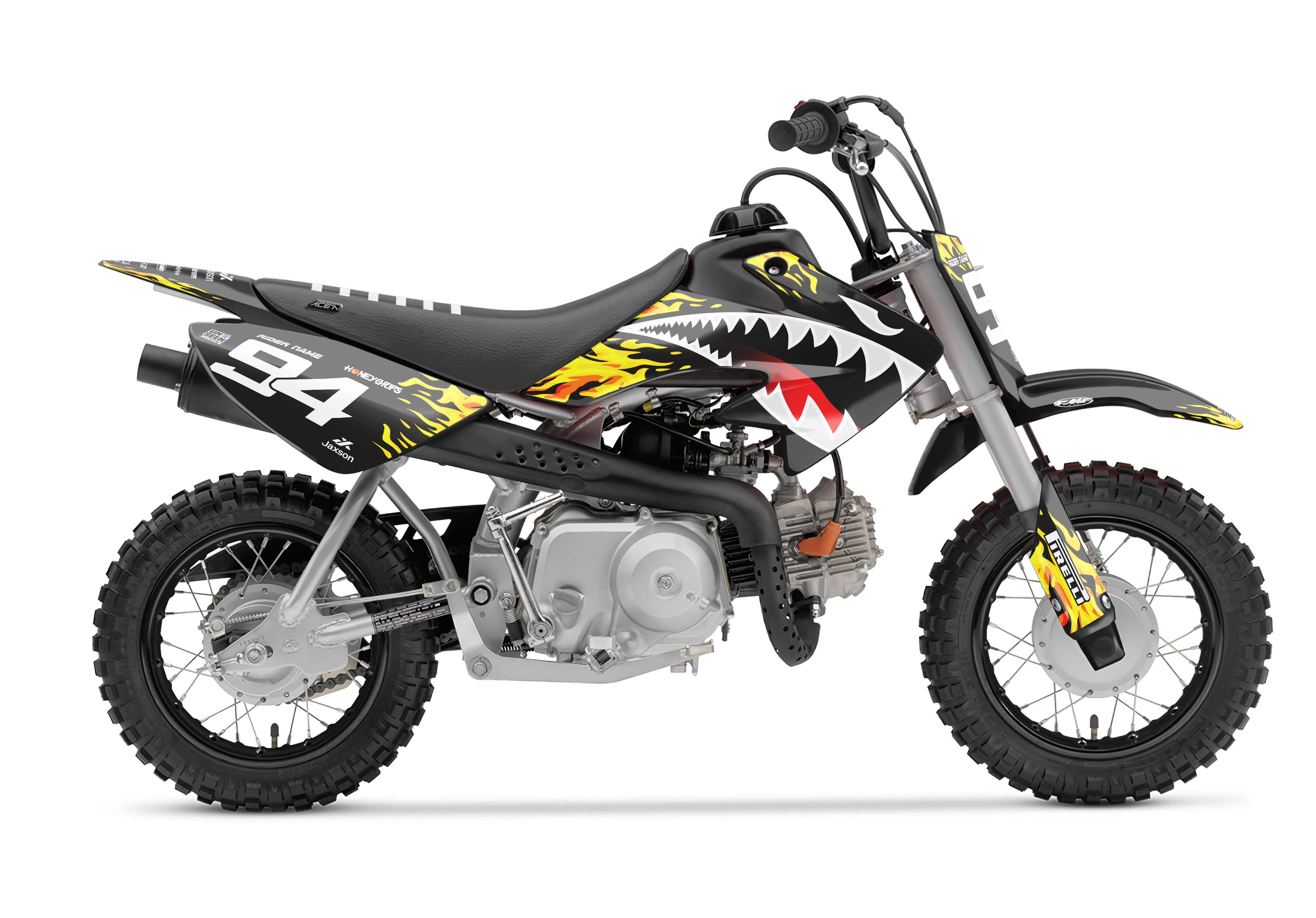 Crf50 Graphics Kit - Sharkdog Yellow