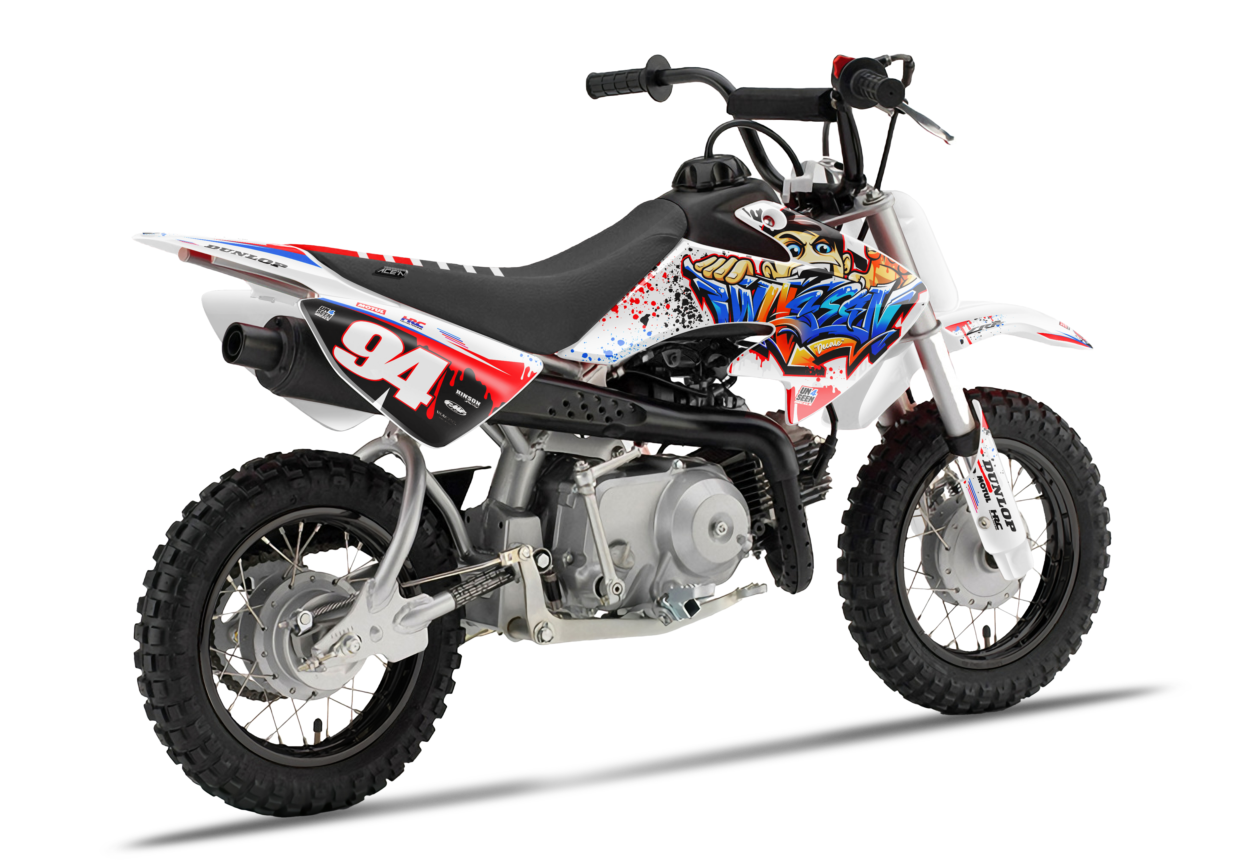Crf50 Graphics Kit - Rex Zombie Blood