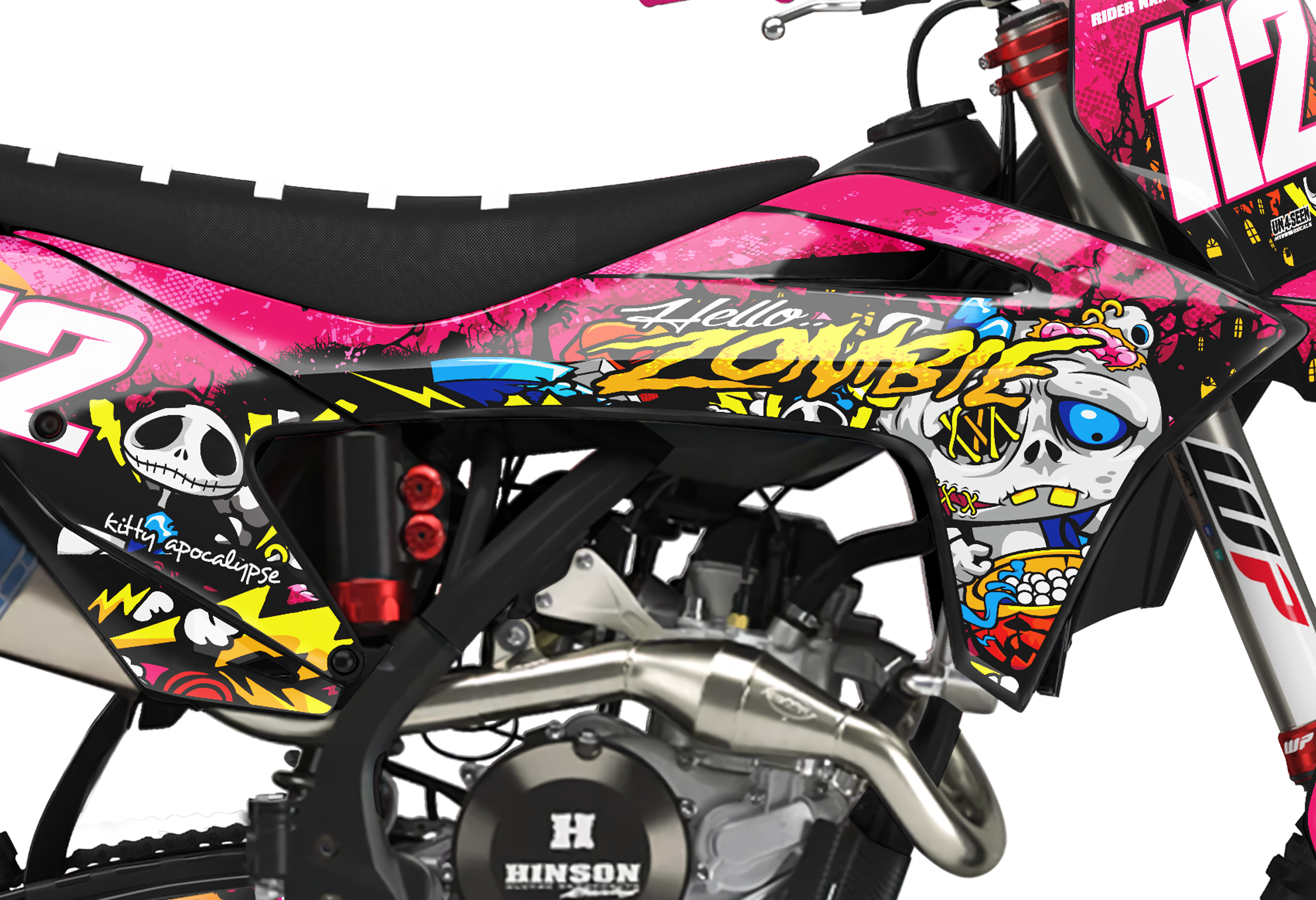 GasGas Zombie Graphics Kit - Hello Kitty