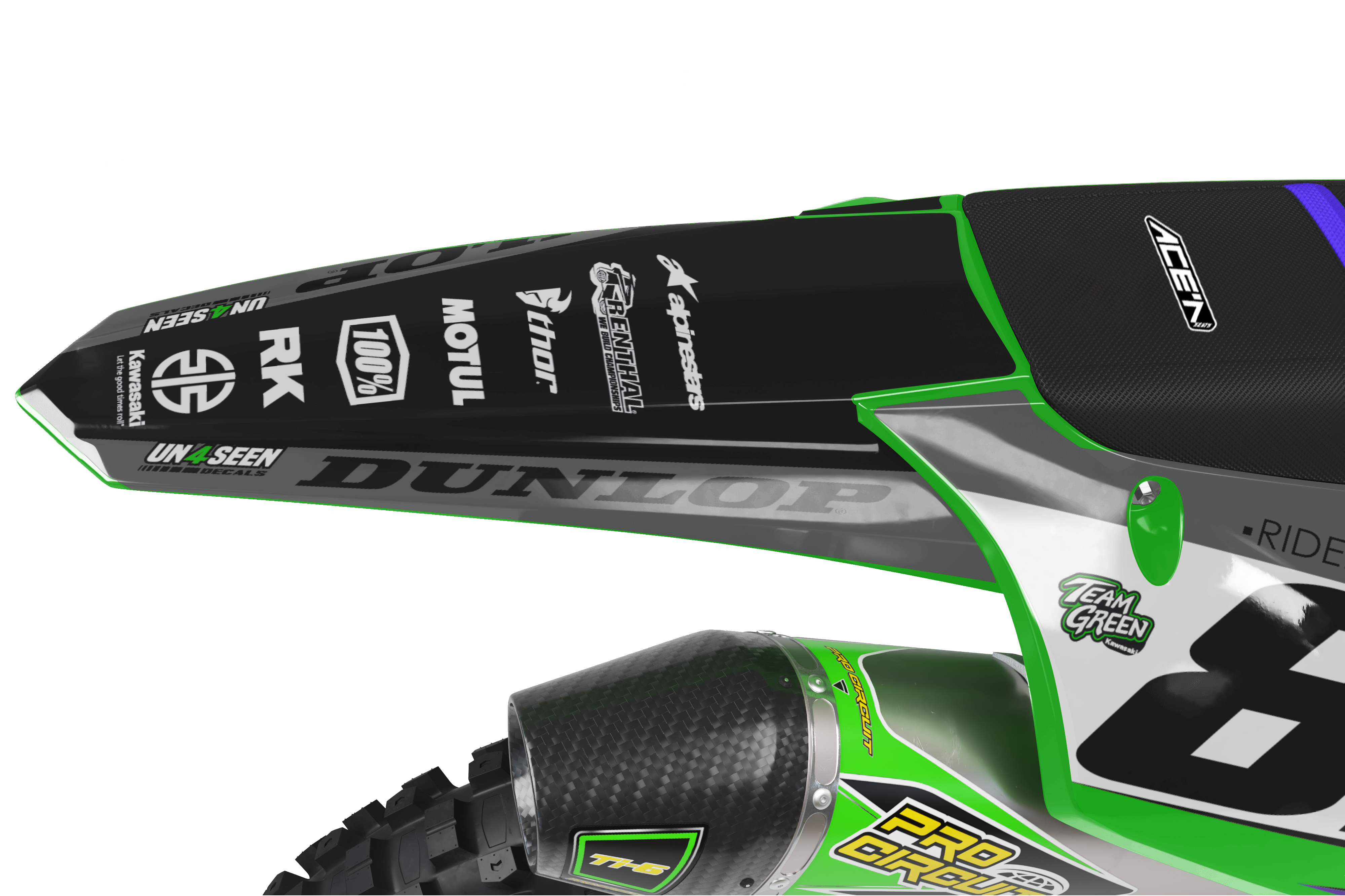 Kawasaki Graphics Kit - Bitfit Purp