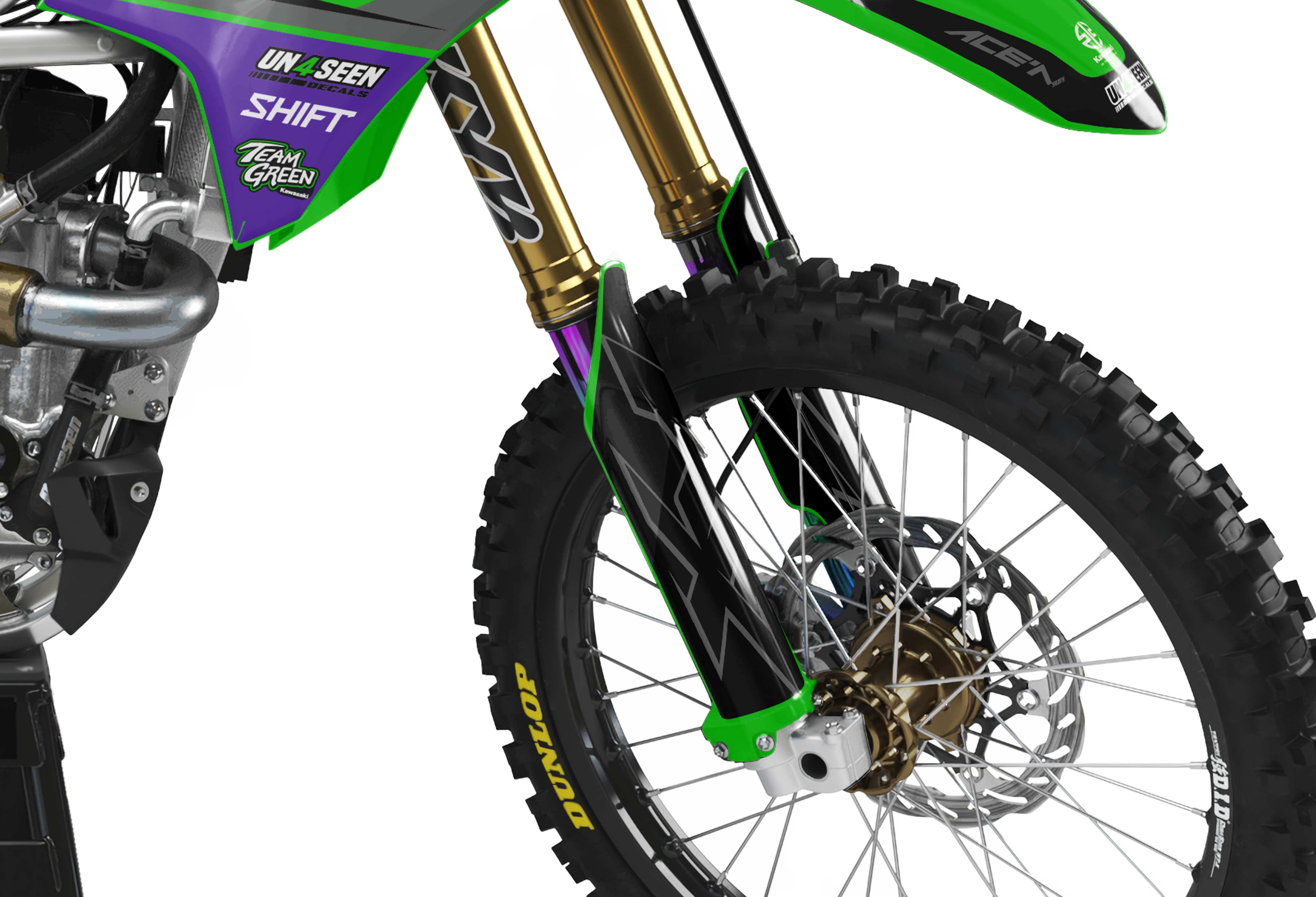 Kawasaki Graphics Kit - Bitfit Purp