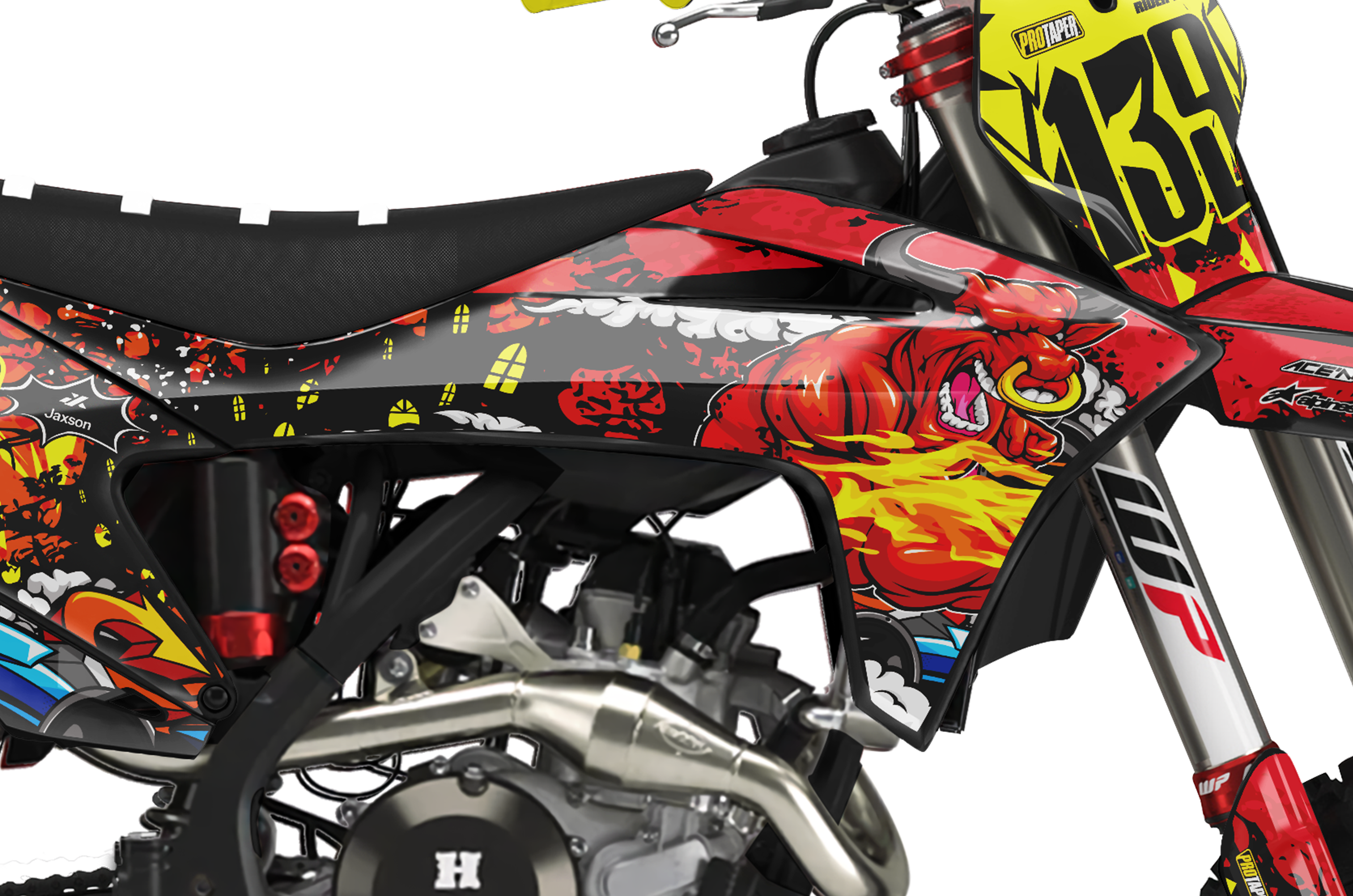 GasGas Zombie Graphics Kit - Raging Bull