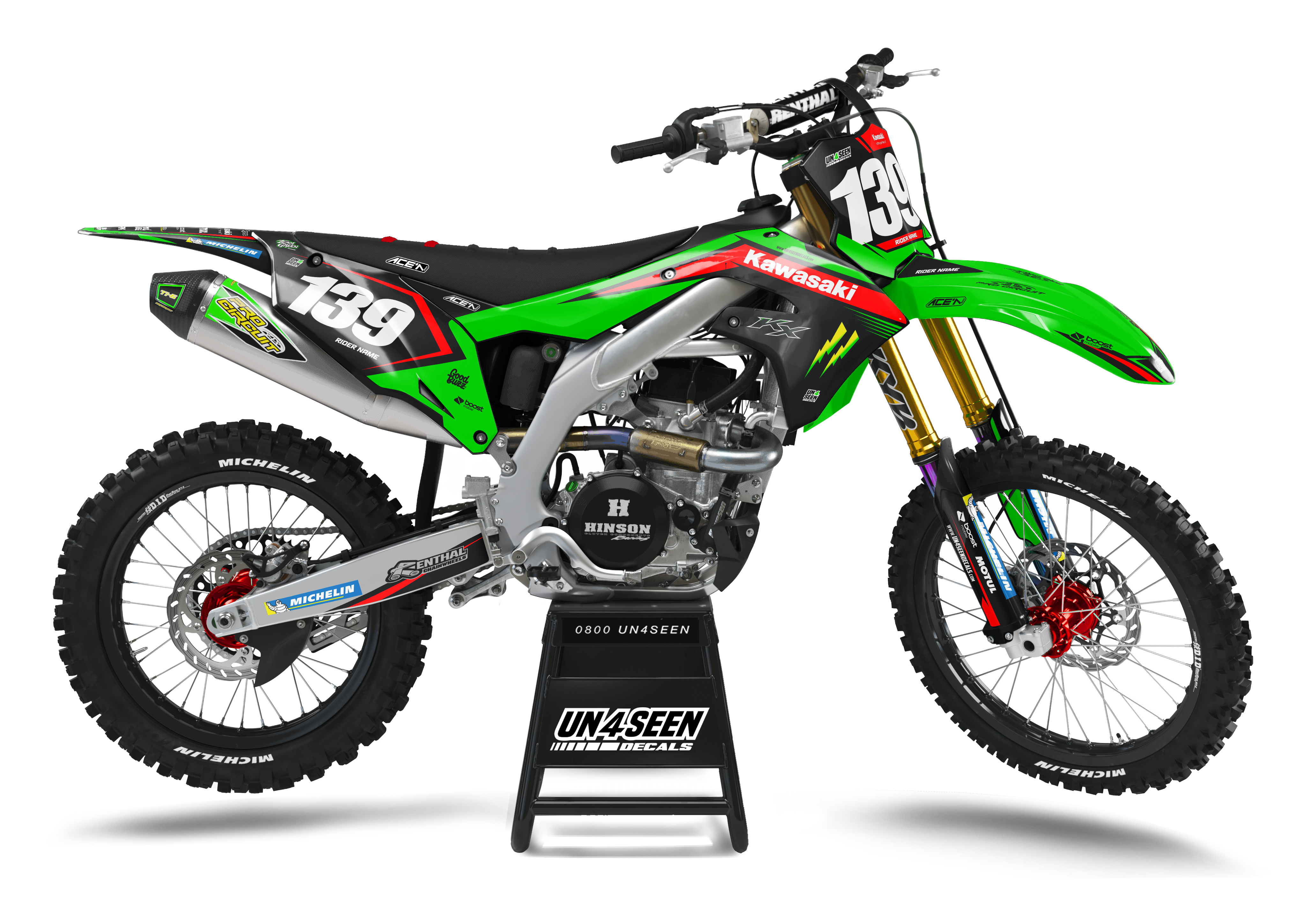 Kawasaki Graphics Kit - Box Red