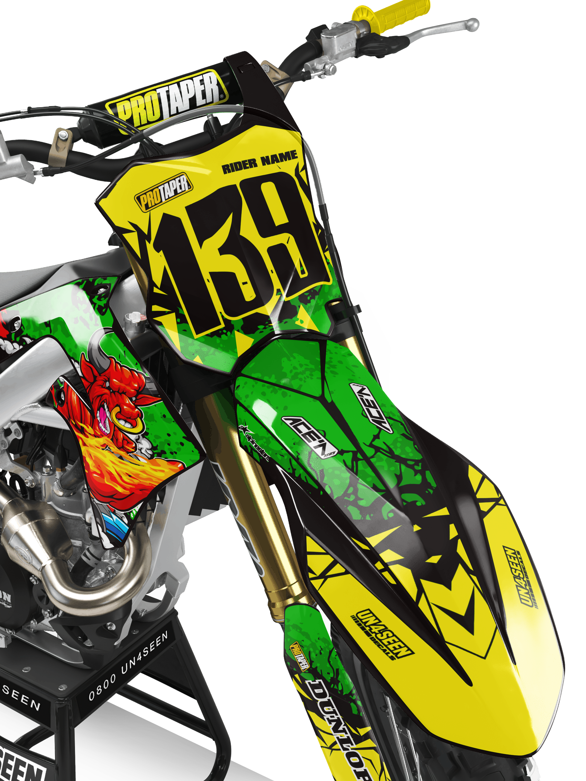 Kawasaki Zombie Graphics Kit - Raging Bull