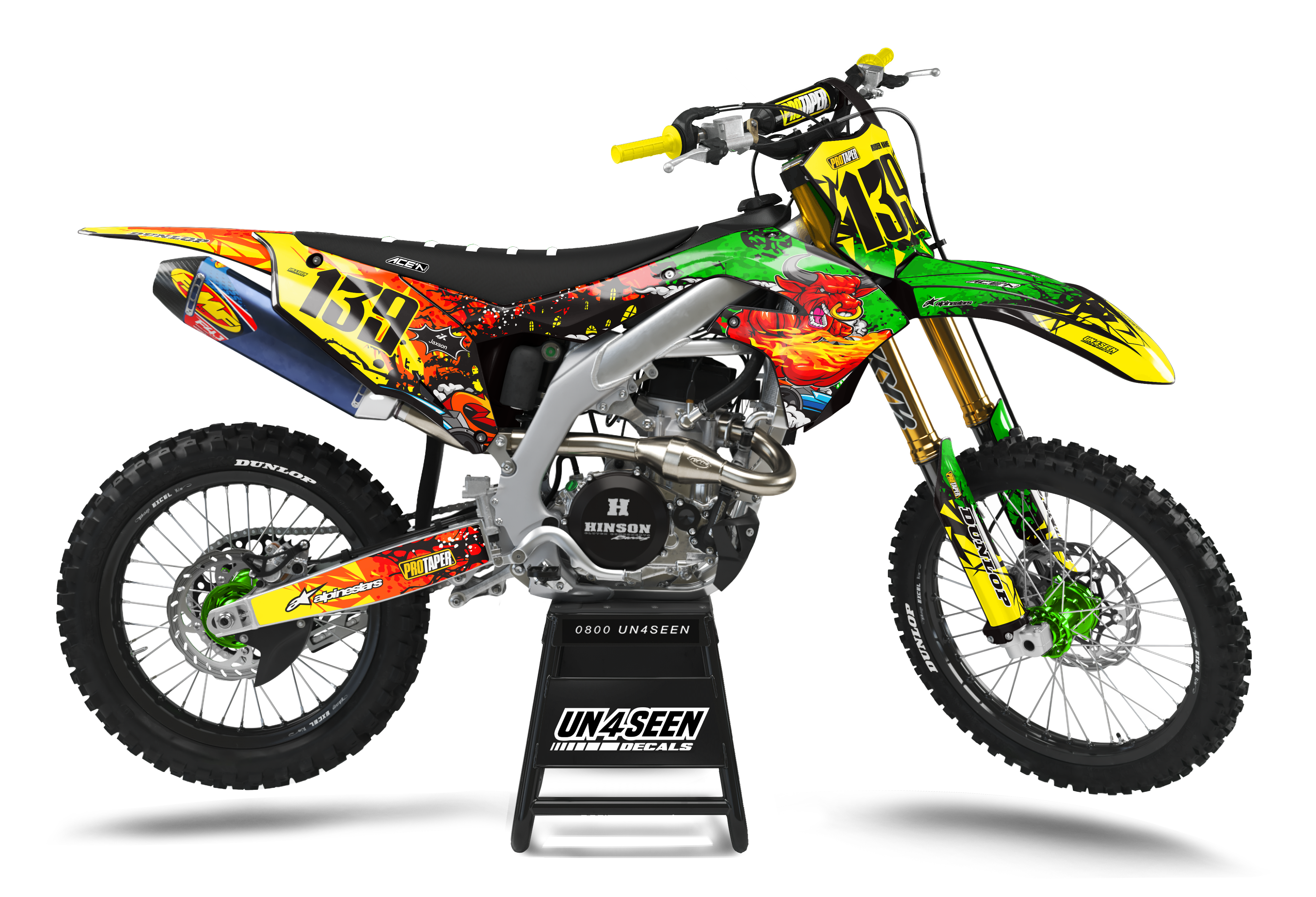 Kawasaki Zombie Graphics Kit - Raging Bull