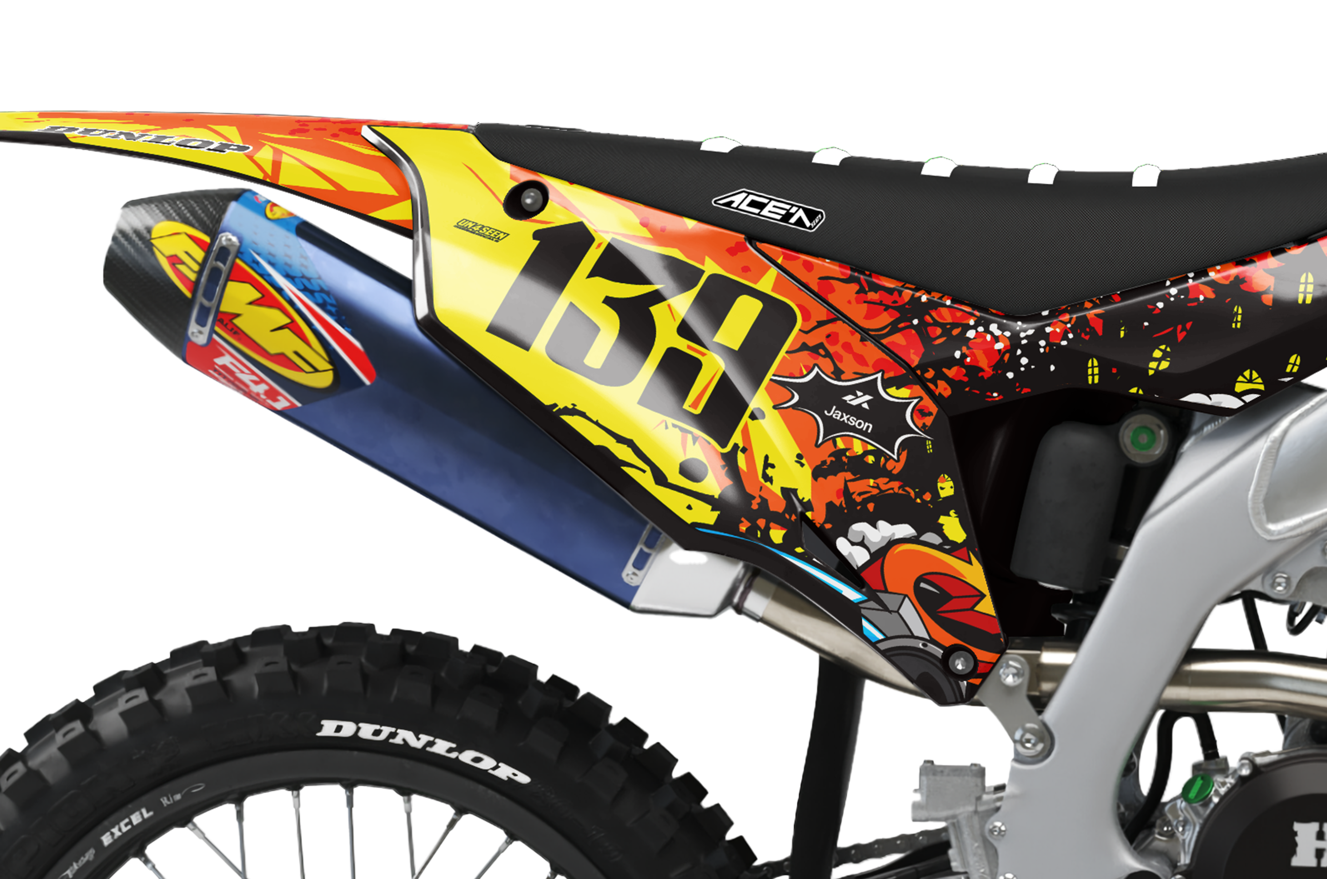 Kawasaki Zombie Graphics Kit - Raging Bull