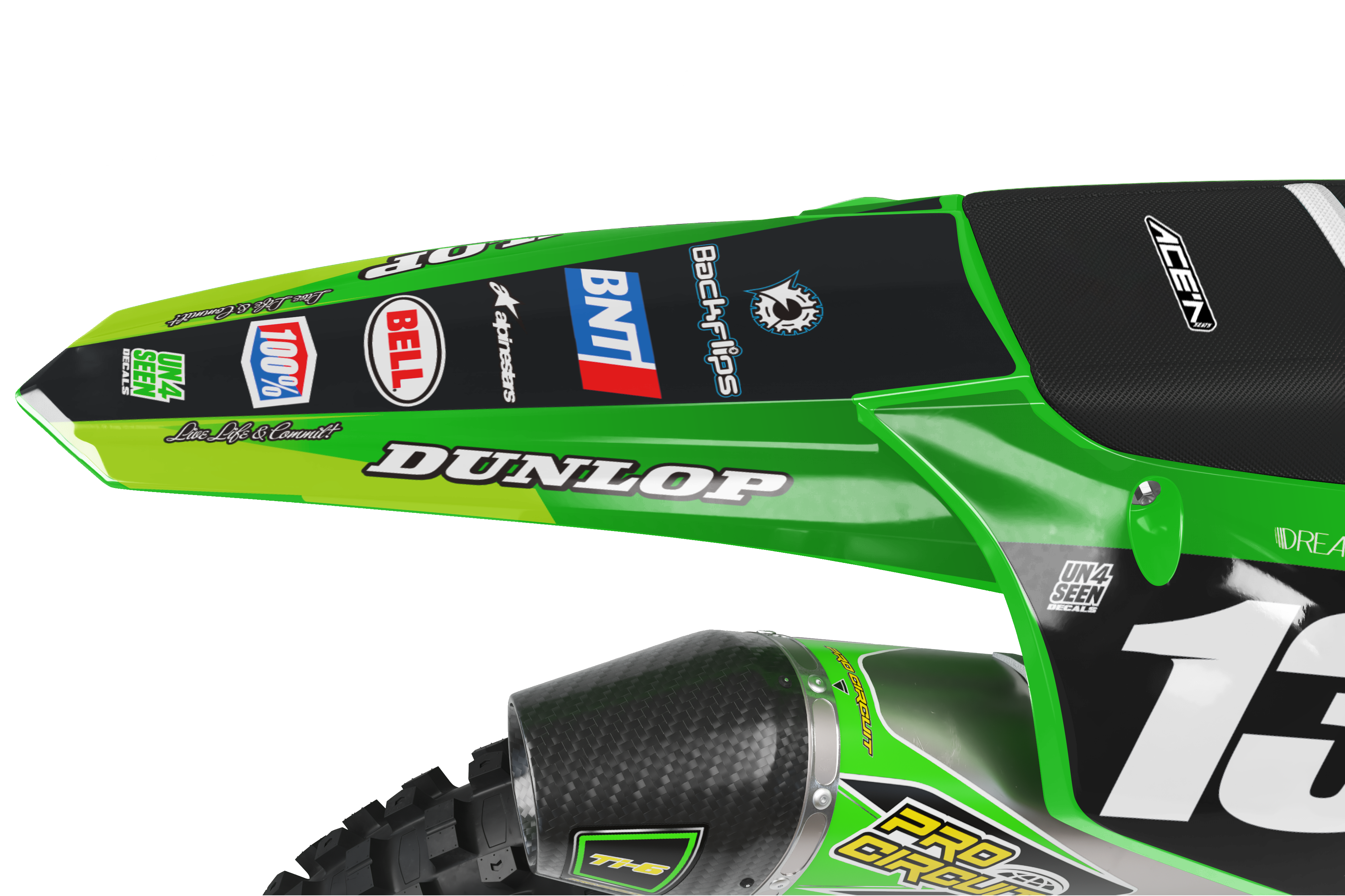 Kawasaki Graphics Kit - Dolan Green