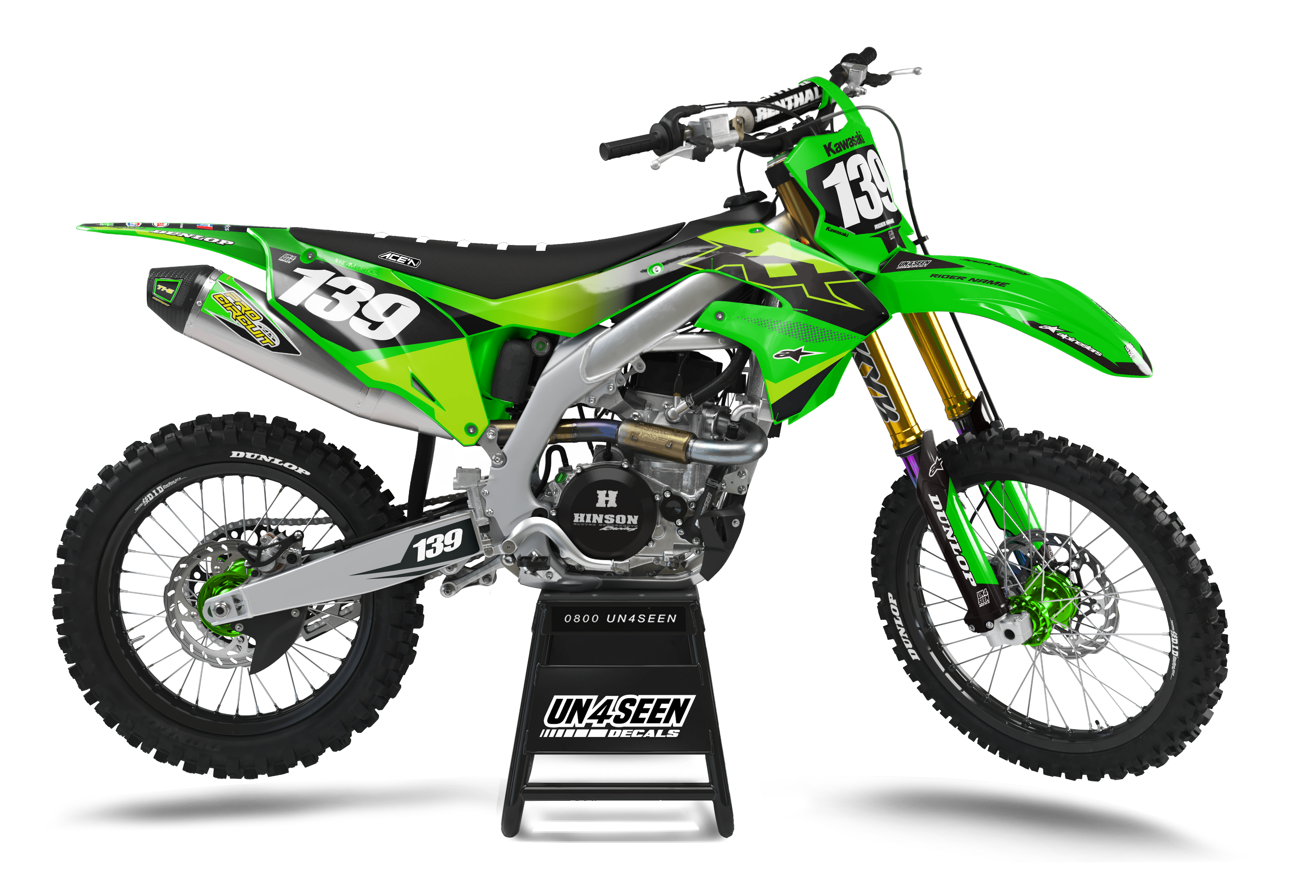 Kawasaki Graphics Kit - Dolan Green
