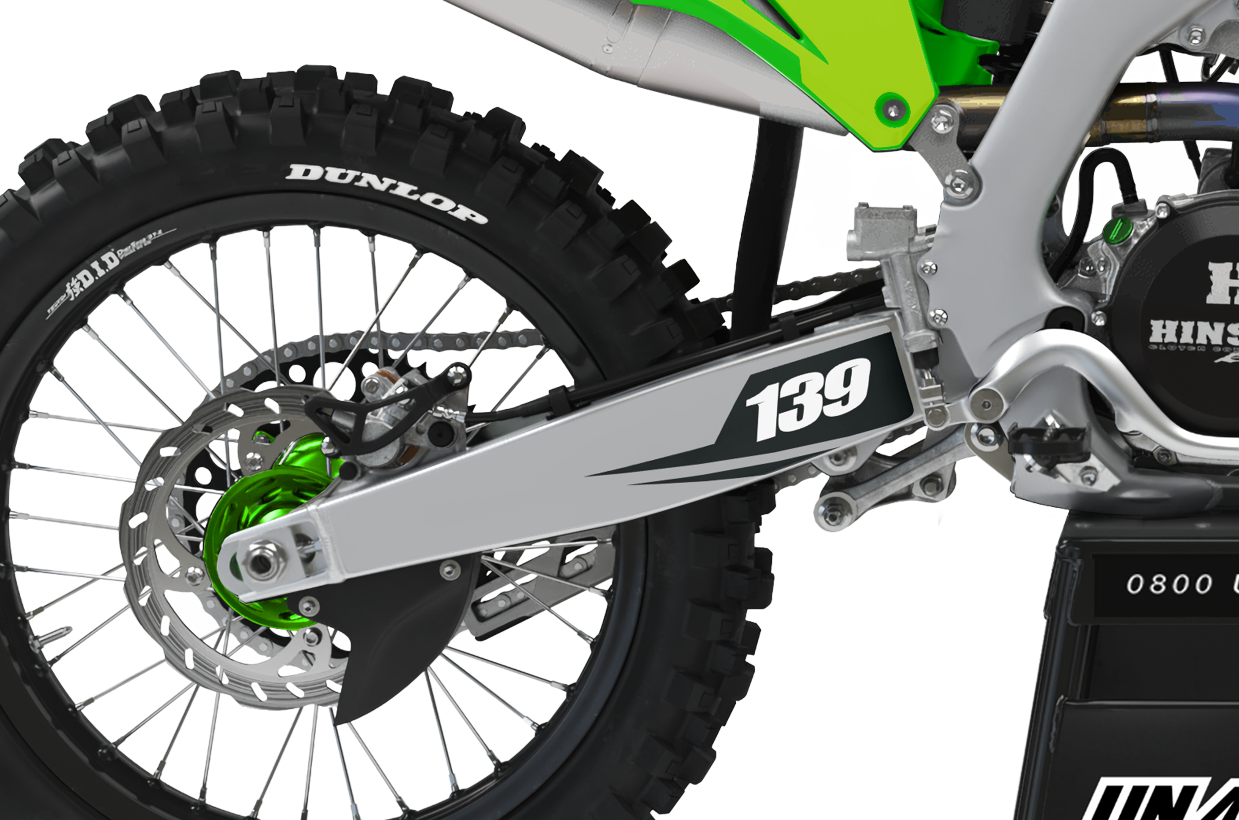 Kawasaki Graphics Kit - Dolan Green