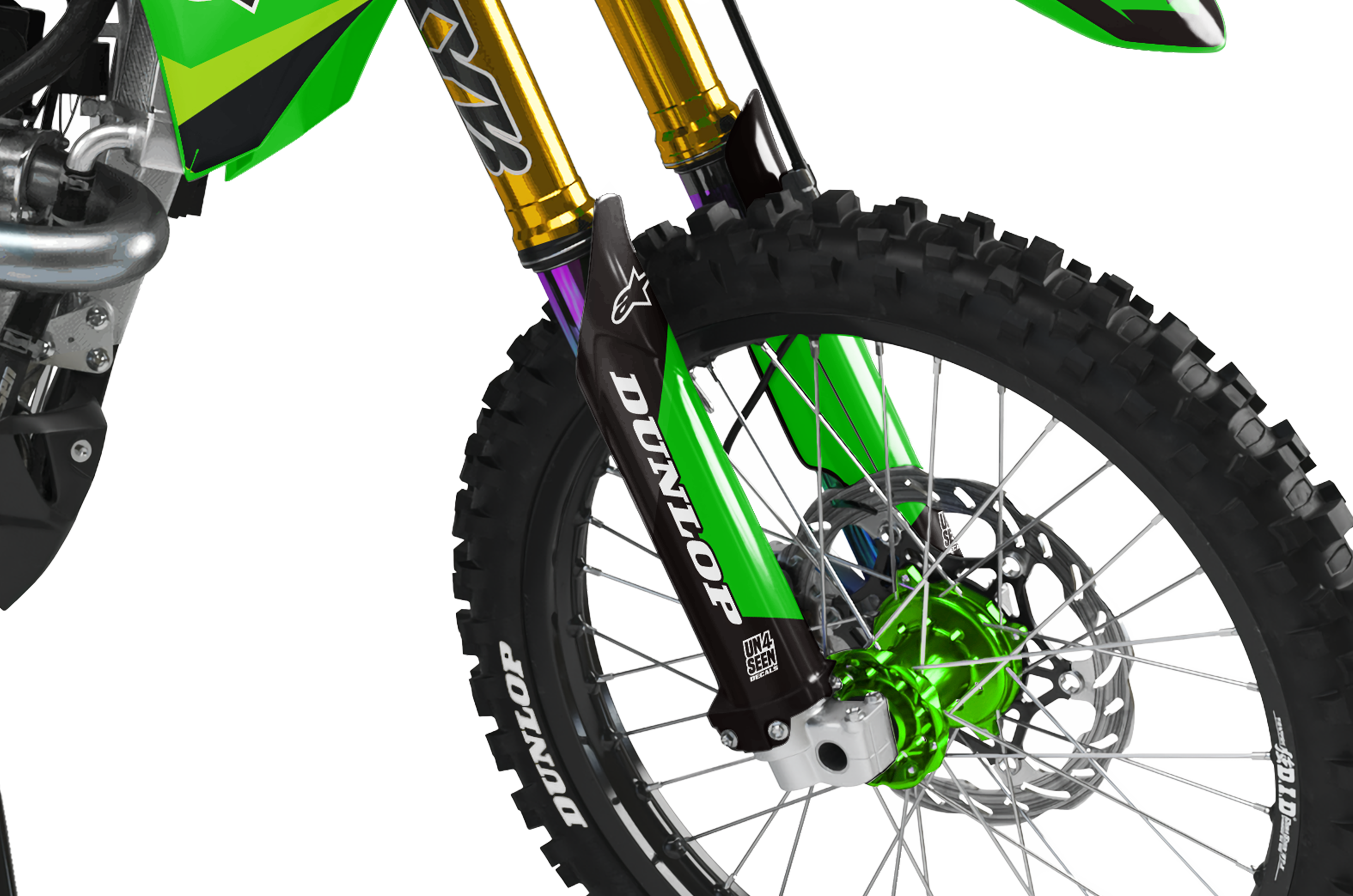 Kawasaki Graphics Kit - Dolan Green