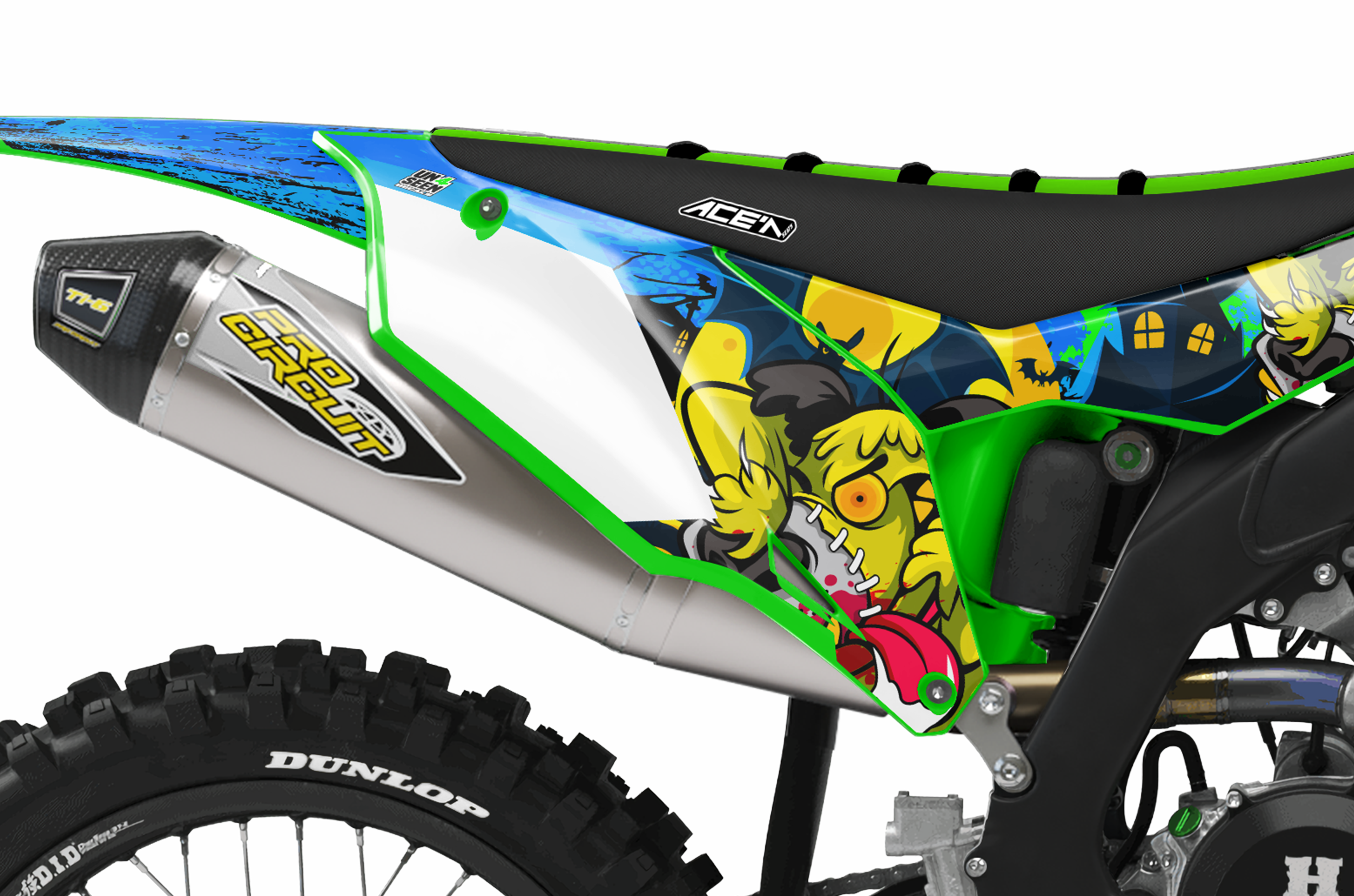 Kawasaki Zombie Graphics Kit -  Mutley