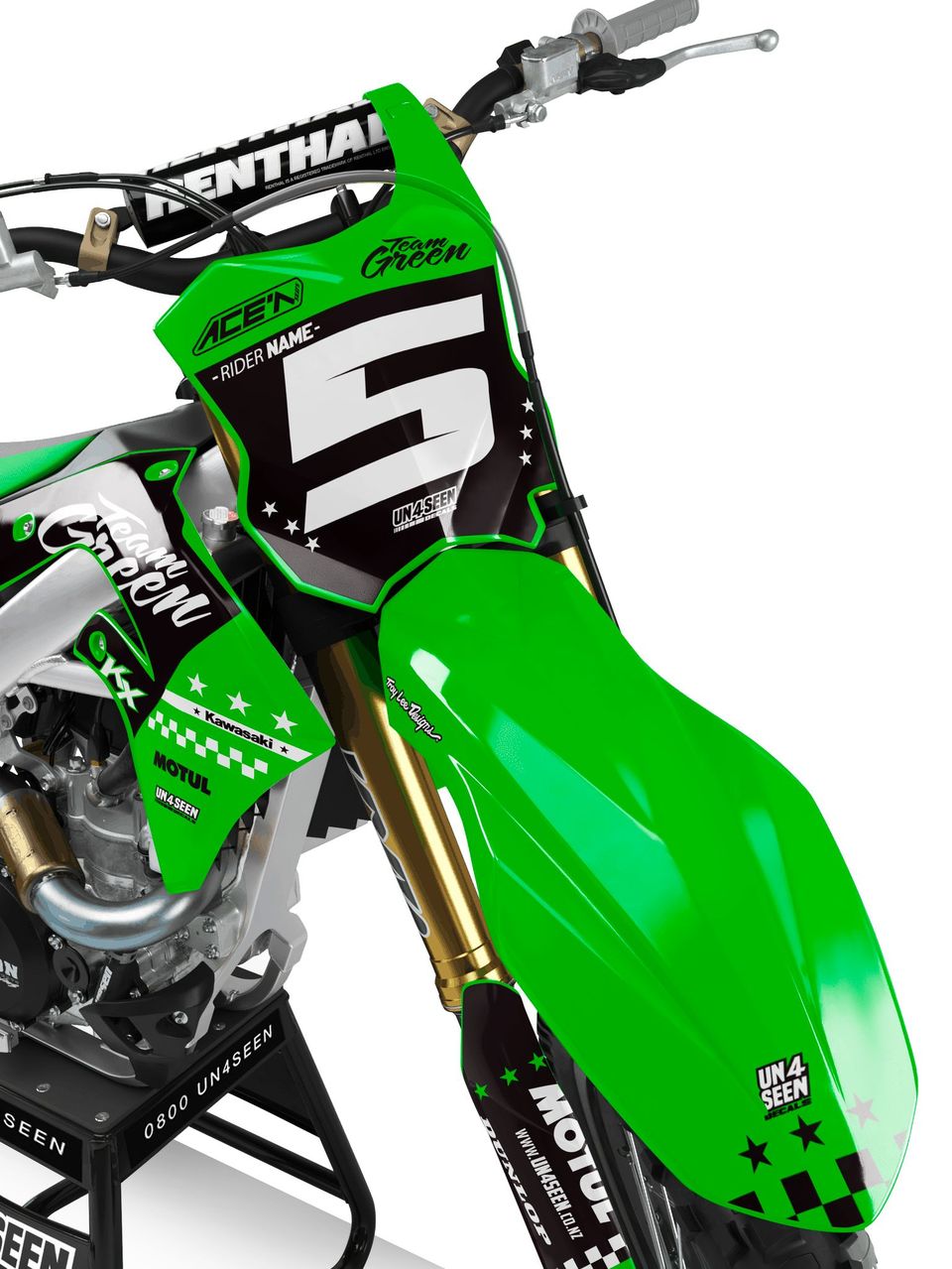 Kawasaki Graphics Kit - Fasthouse green