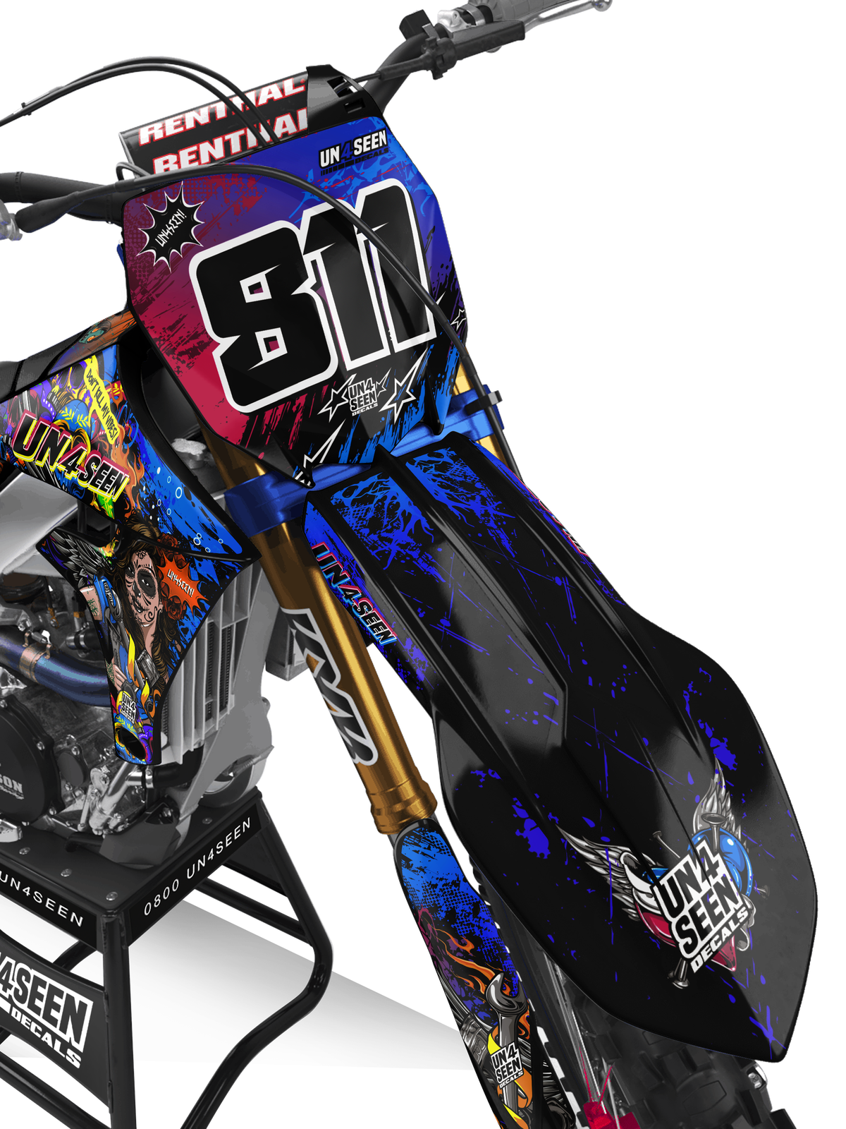 Yamaha Crank  Graphics Kit -  Mexico Rainbows