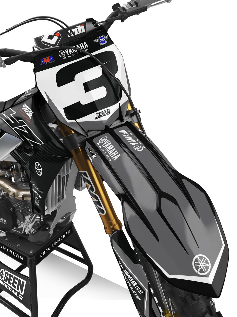 yamaha Graphics Kit - boss black