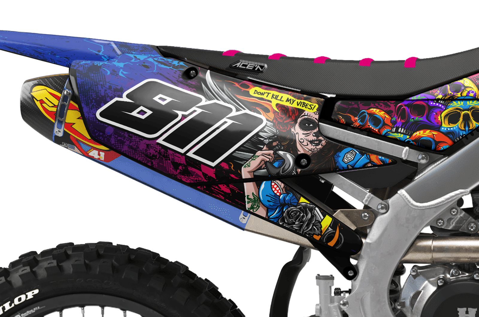 Yamaha Crank  Graphics Kit -  Mexico Rainbows