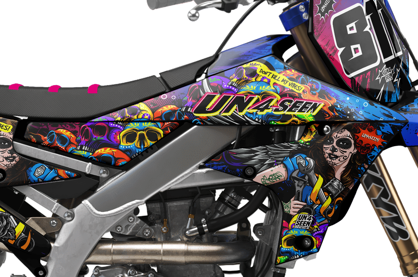 Yamaha Crank  Graphics Kit -  Mexico Rainbows