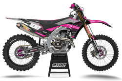 Kawasaki Slashx Pink Graphic Kit - KK KXF KDX KLX Models | All Years