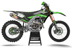 Kawasaki Slashx Green Graphic Kit - KK KXF KDX KLX Models | All Years