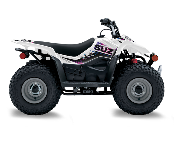 Suzuki LTZ50 ATV Graphics - Clap White