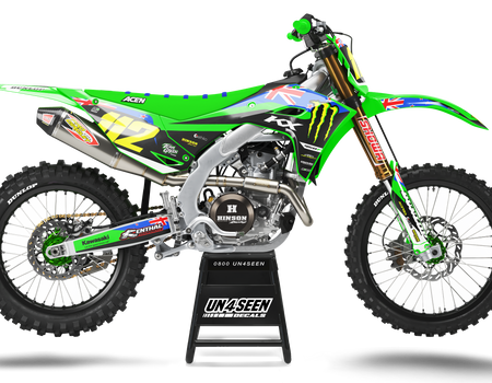 Kawasaki Mountain Flaga Graphics Kit - KX KXF KDX KLX Models | All Years
