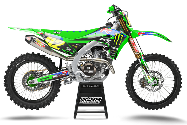 Kawasaki Mountain Flaga Graphics Kit - KX KXF KDX KLX Models | All Years
