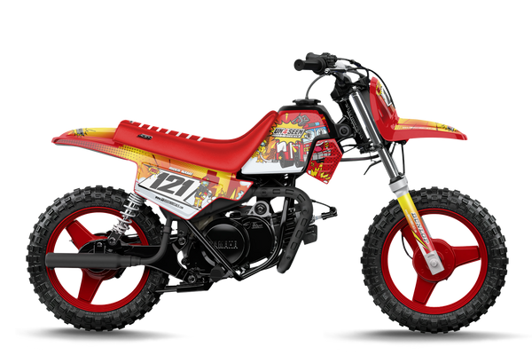 Yamaha Fire Truck Graphic Kit - YZ YZF WR TTR PW Models | All Years