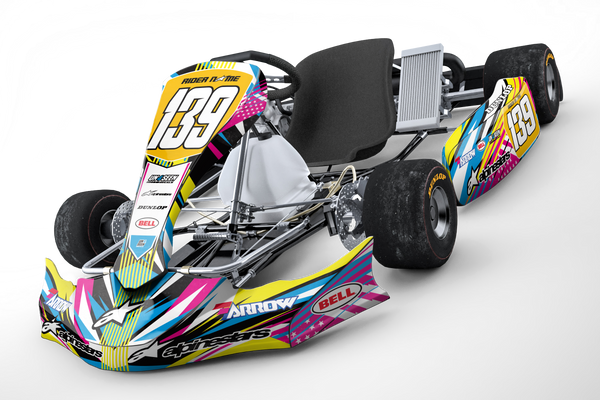 Custom Road Kart Graphics - Retro