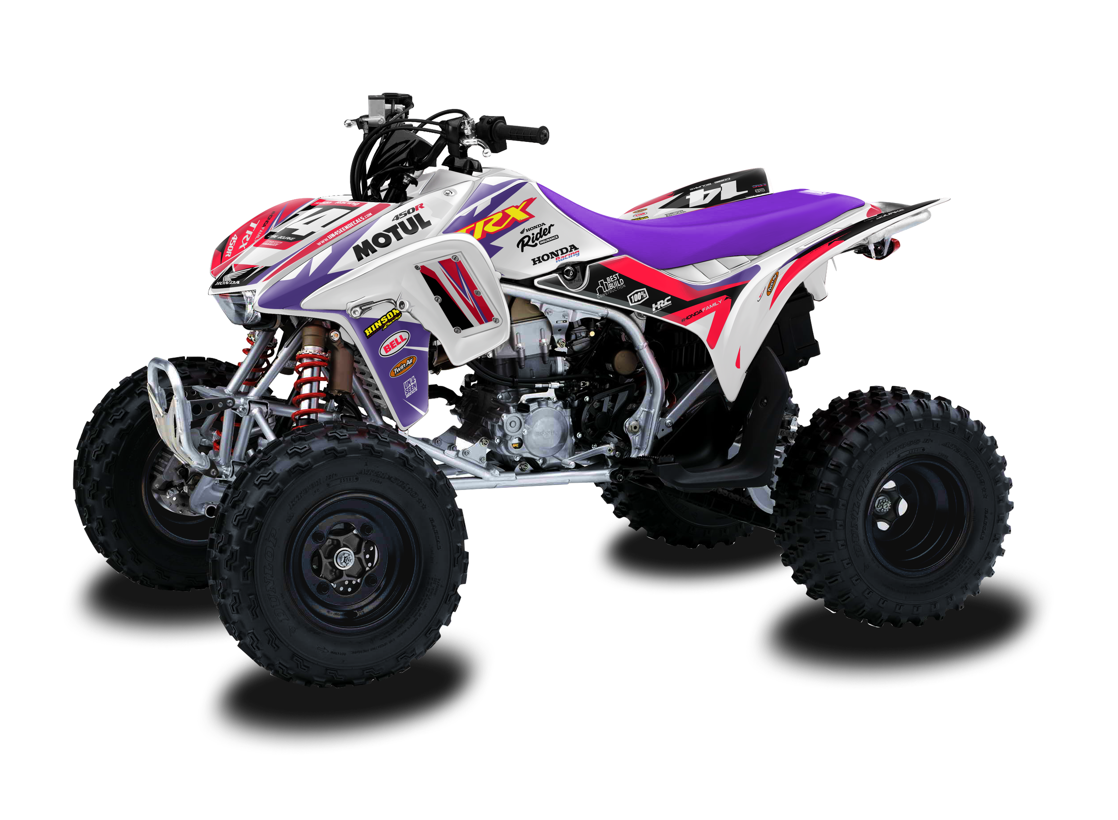 Honda TRX450R ATV Graphics Kit - Bourke Retro