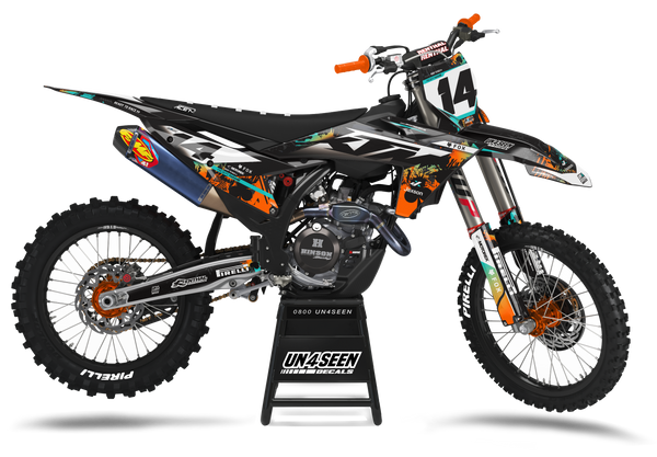 KTM Peakin Orange Graphic Kit - SX SXF XC XCF EXC EXCF Models | All Years