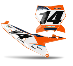 KTM Leo Number Plate Background Decals - SX SXF XC XCF EXC EXCF Models | All Years