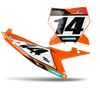 KTM Number Background Decals - Sleak