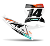 KTM Number Background Decals - Sleak