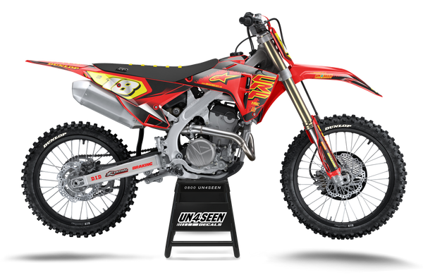 Honda Supertech Scenz Red Graphic Kit - CRF CR XR Models | All Years