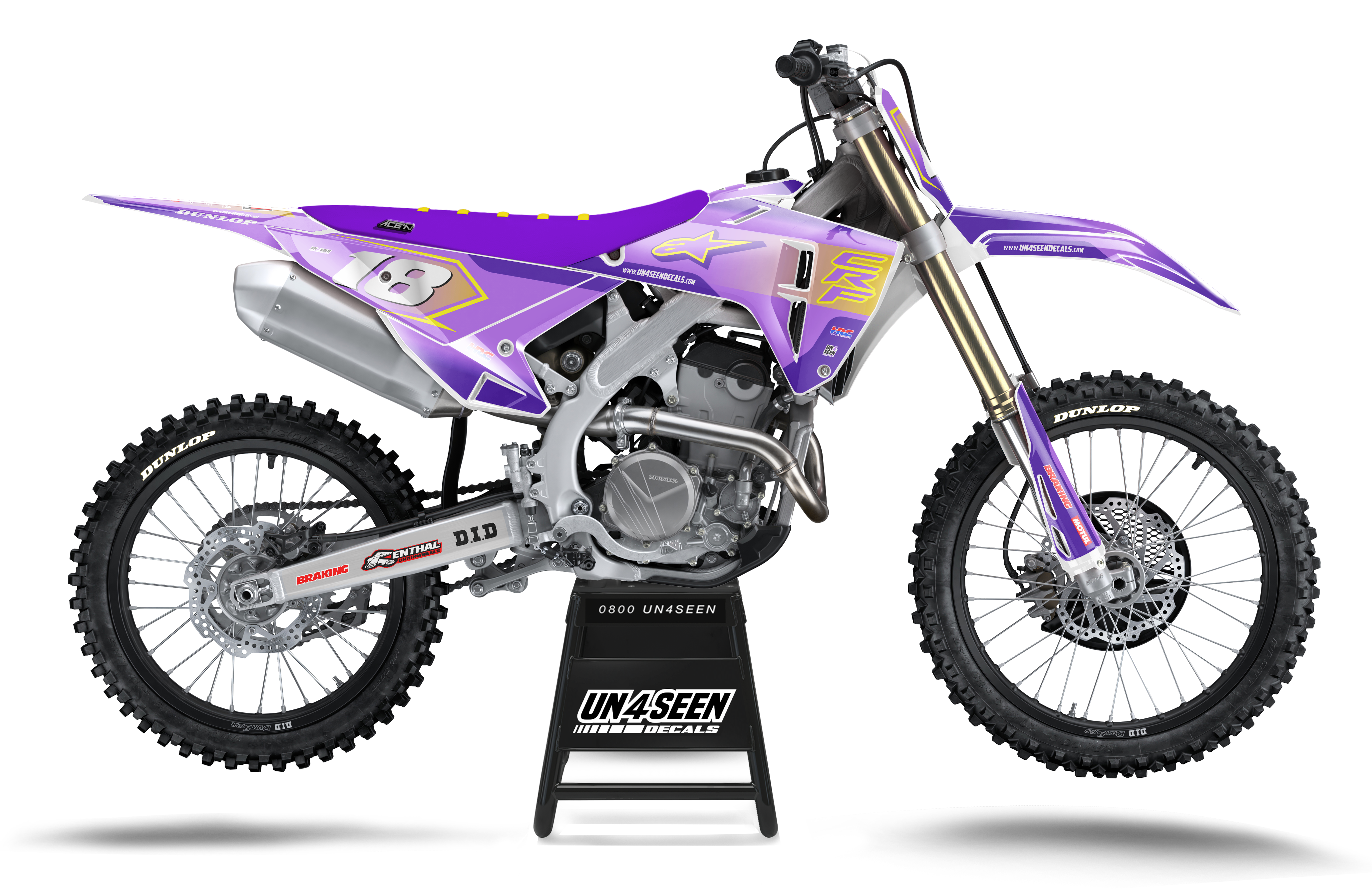 Technic Racing Purple Honda Graphics Kit - Supertech Purple New Zealand
