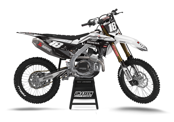Honda Semislide White Graphic Kit - CRF CR XR Models | All Years