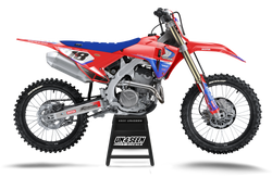 Honda Swatvf Retro Blue Graphic Kit - CRF CR XR Models | All Years