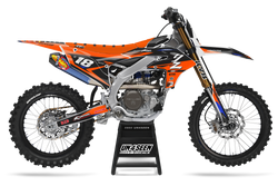 Yamaha Fluid Orange Graphic Kit - YZ YZF WR TTR PW Models | All Years